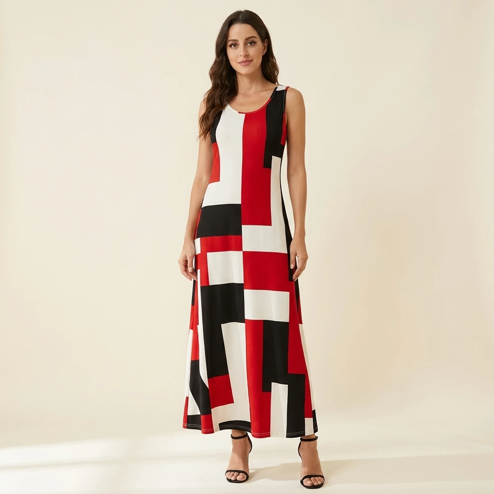 Carmim Block Maxi Dress, view 1
