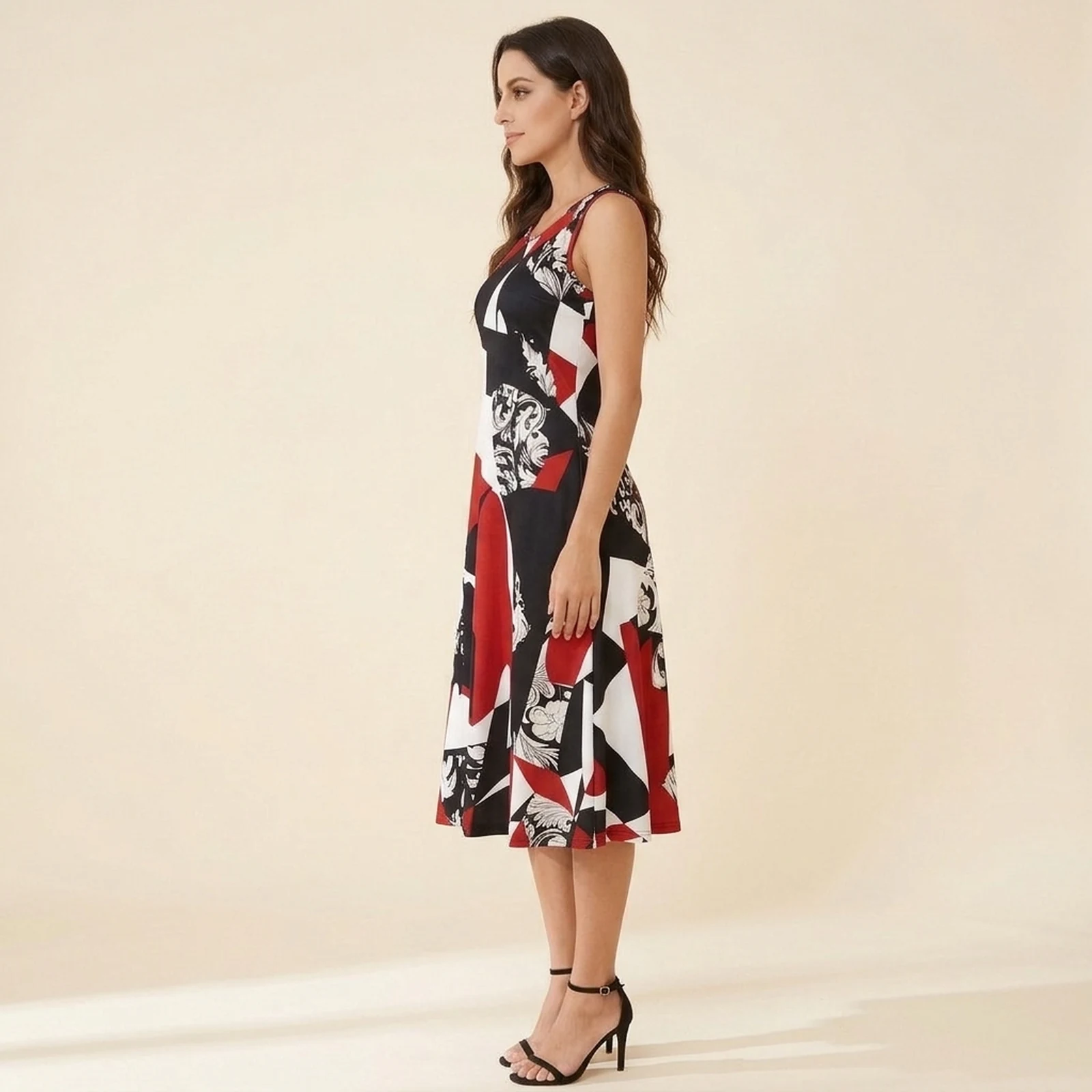 Contraste Swing Midi Dress, view 4