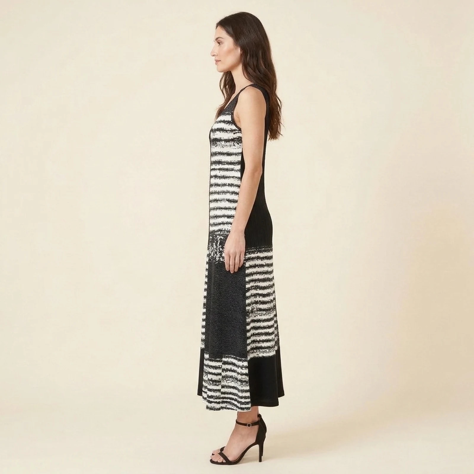 Duo Stripe Maxi Dress, view 3