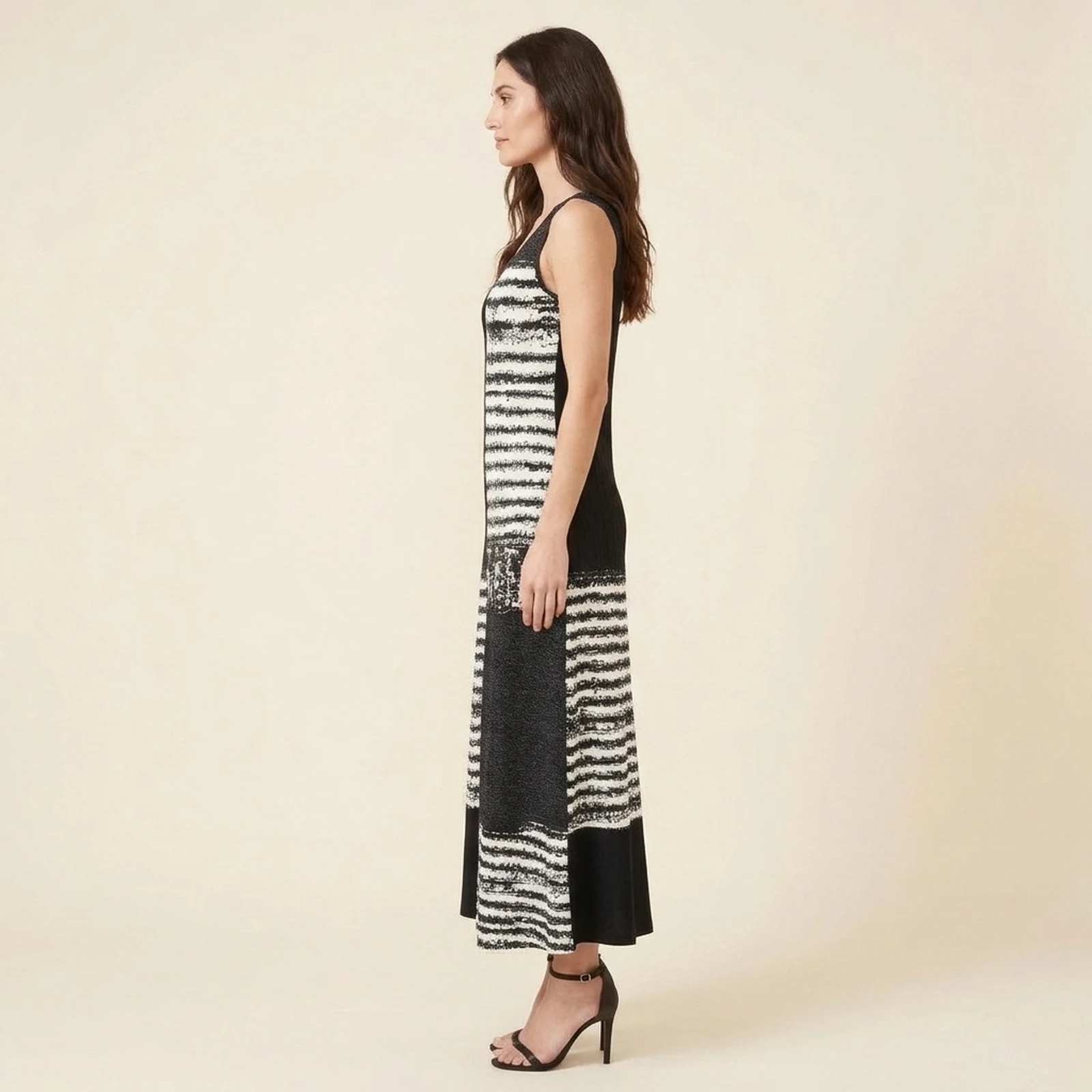 Duo Stripe Maxi Dress, view 4
