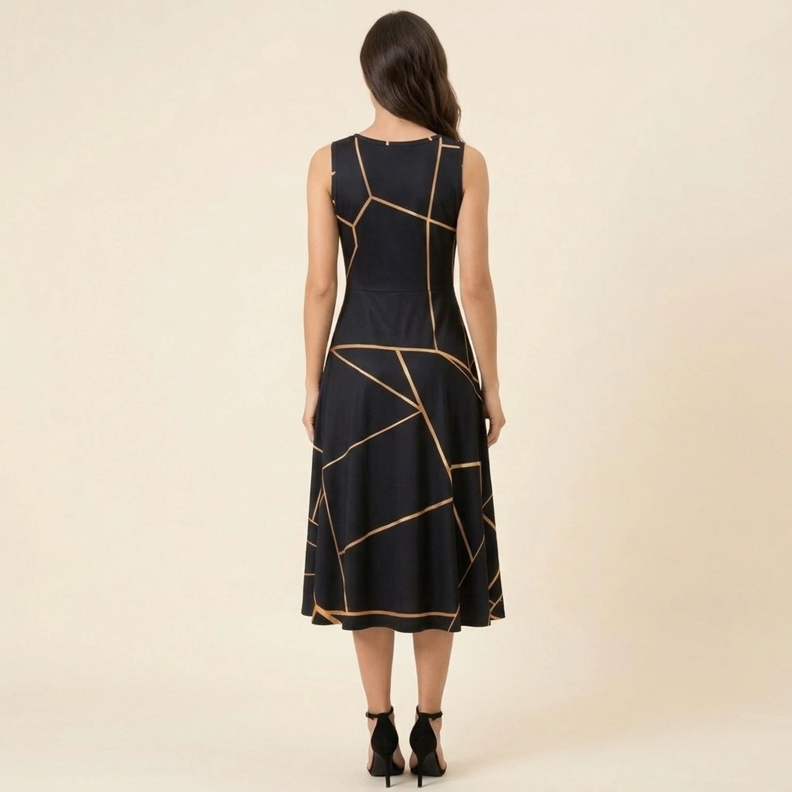 Fio Dourado Swing Midi Dress, view 2