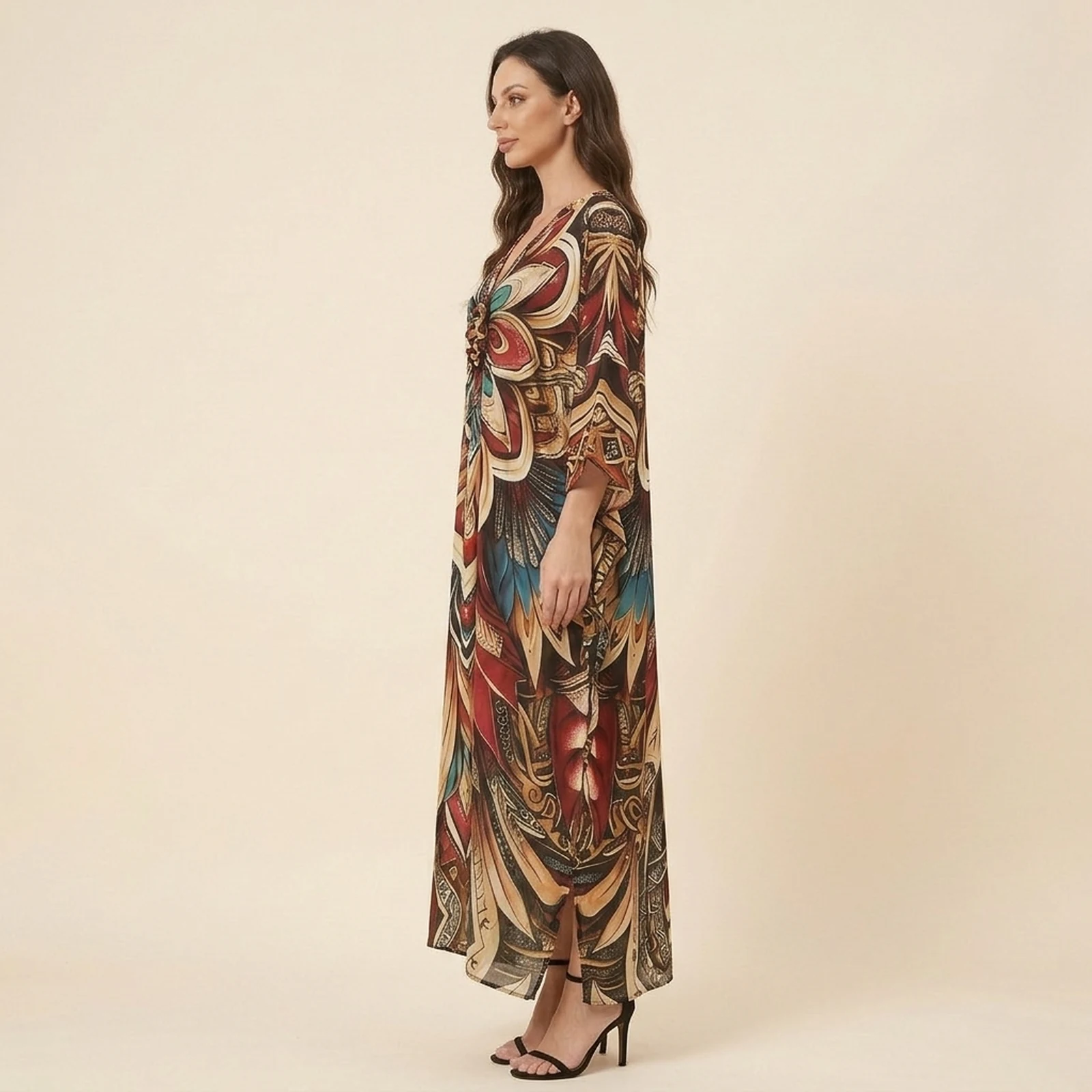 Florenza Bloom Maxi Kaftan, view 3
