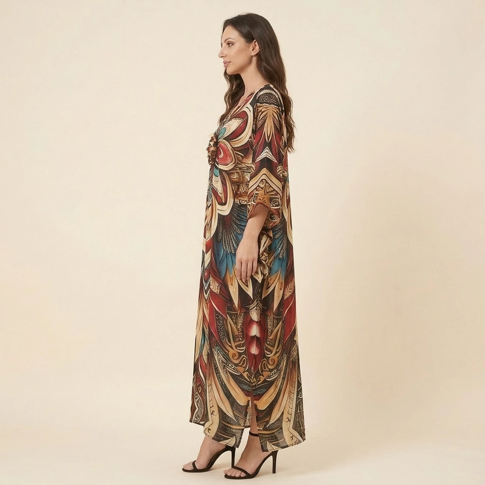 Florenza Bloom Maxi Kaftan, view 4