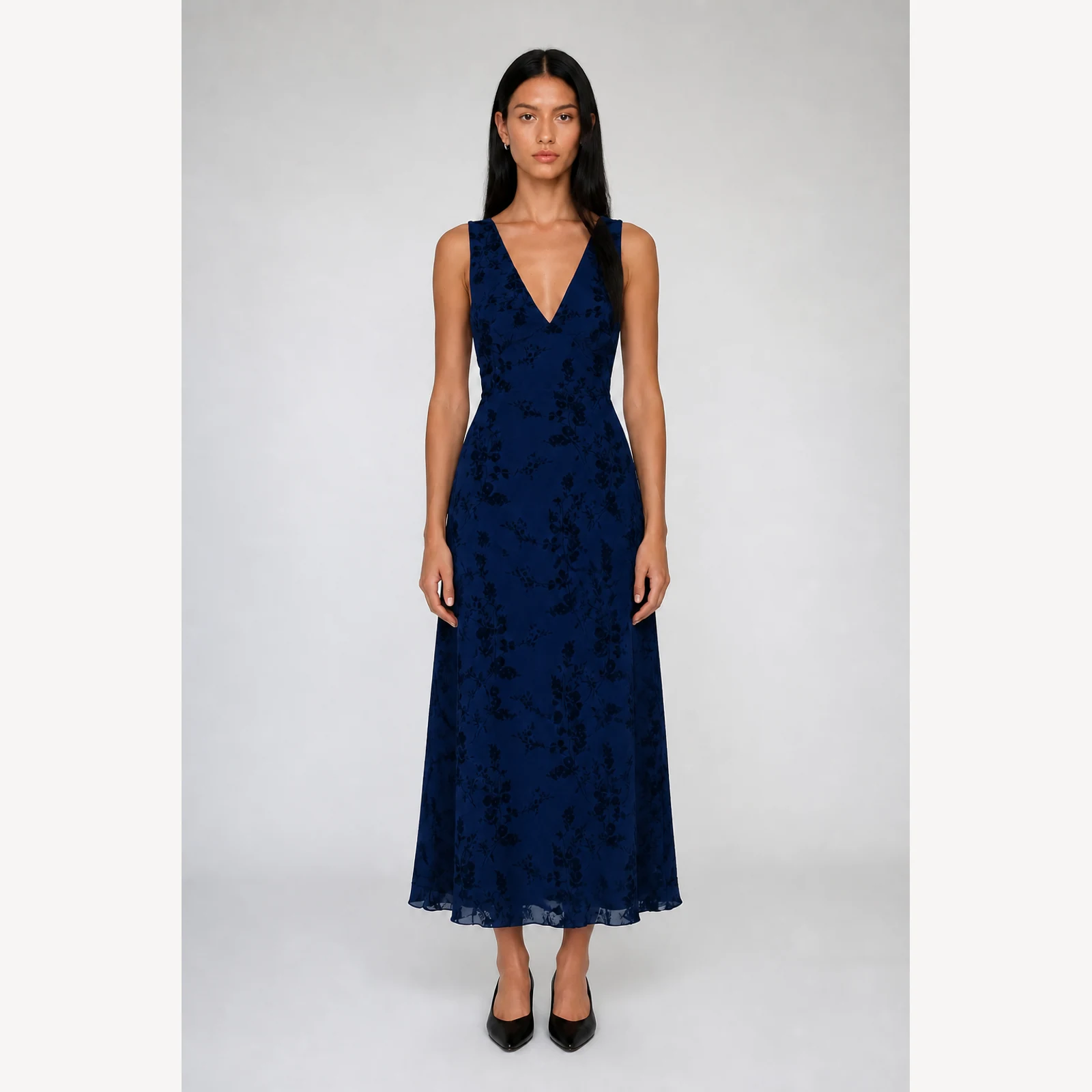 Freya Deep Blue Print Maxi Dress, view 1