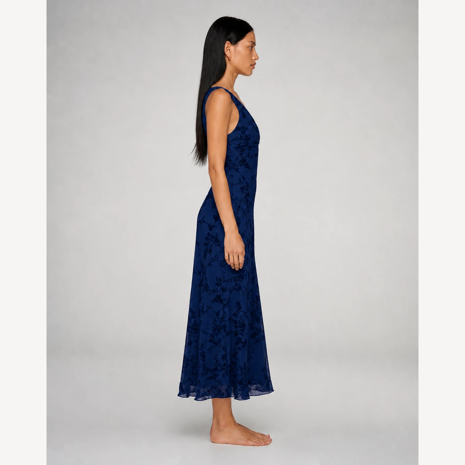 Freya Deep Blue Print Maxi Dress, view 4