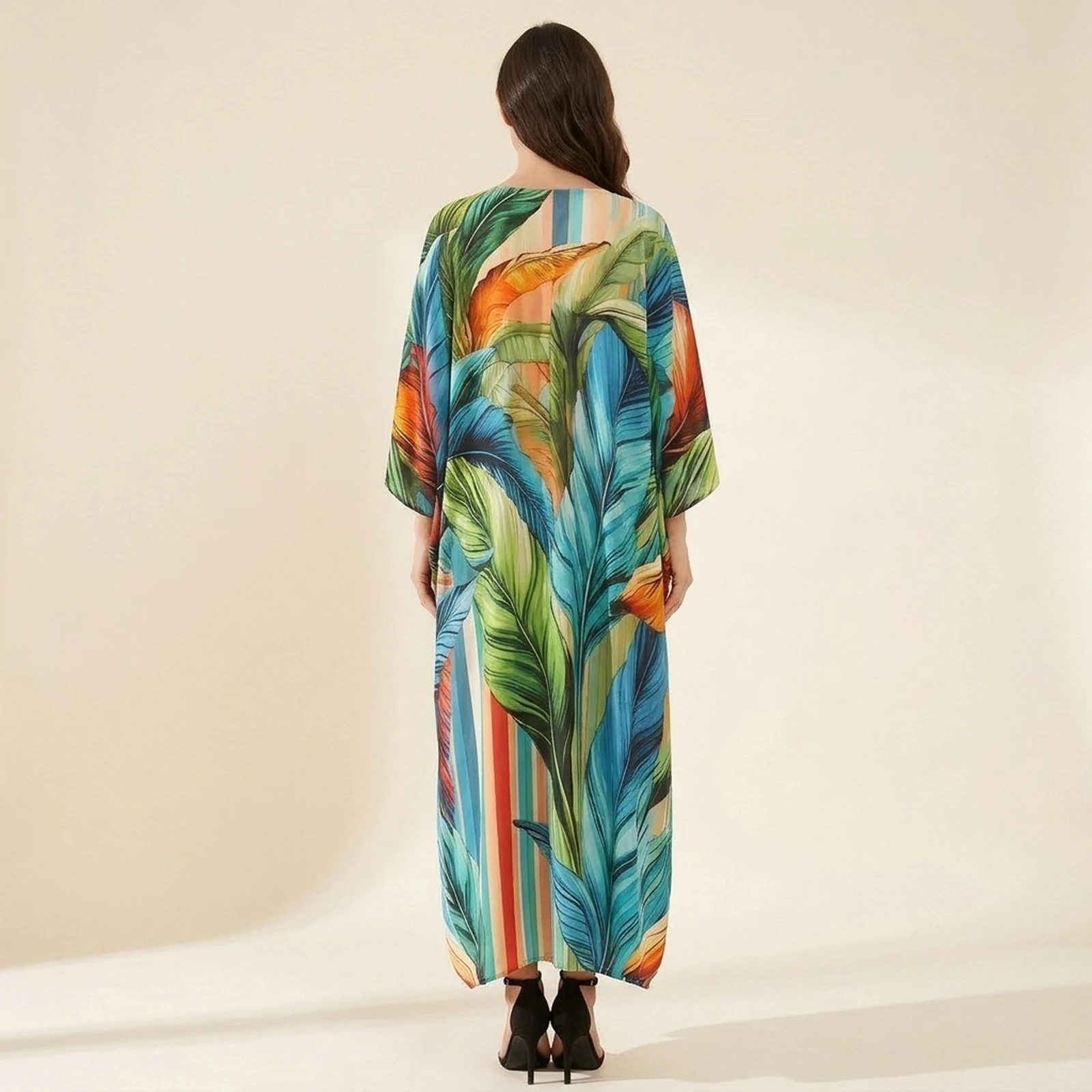 Fronda Tropical Maxi Kaftan, view 2