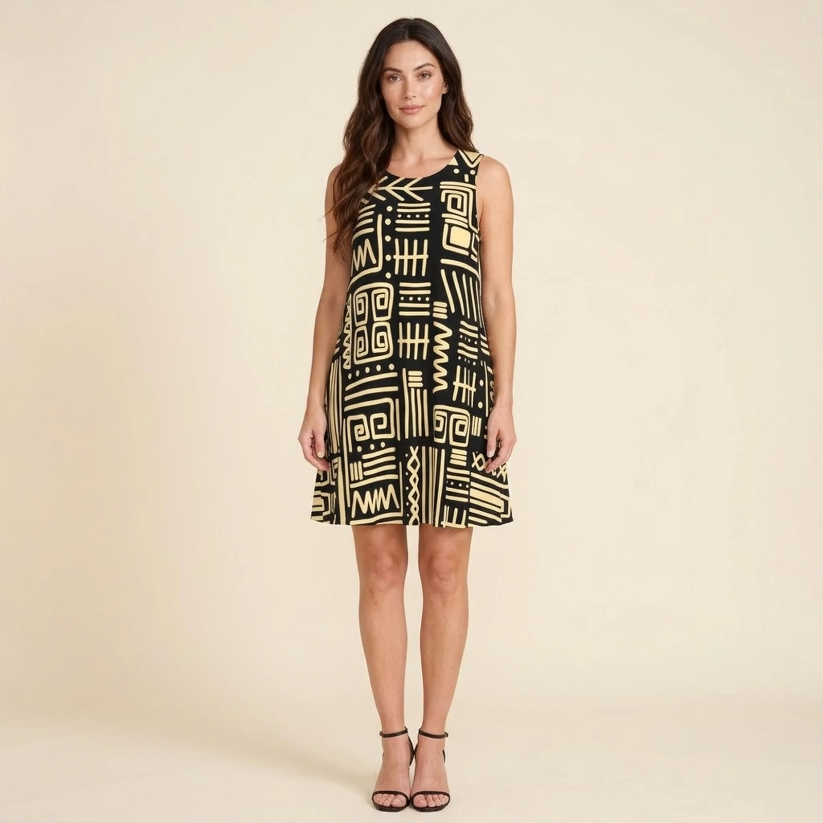 Glyph Mudcloth Swing Dress, view 1