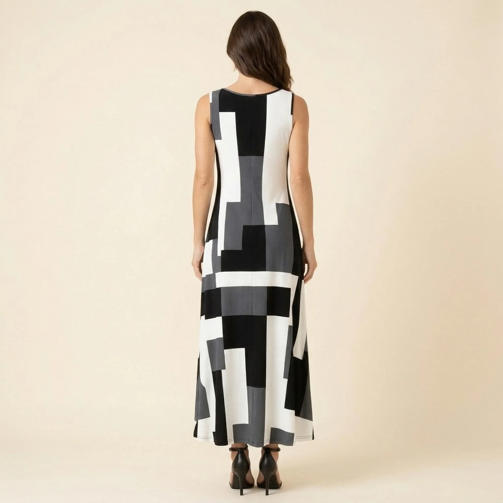 Graphite Block Maxi Dress, view 2