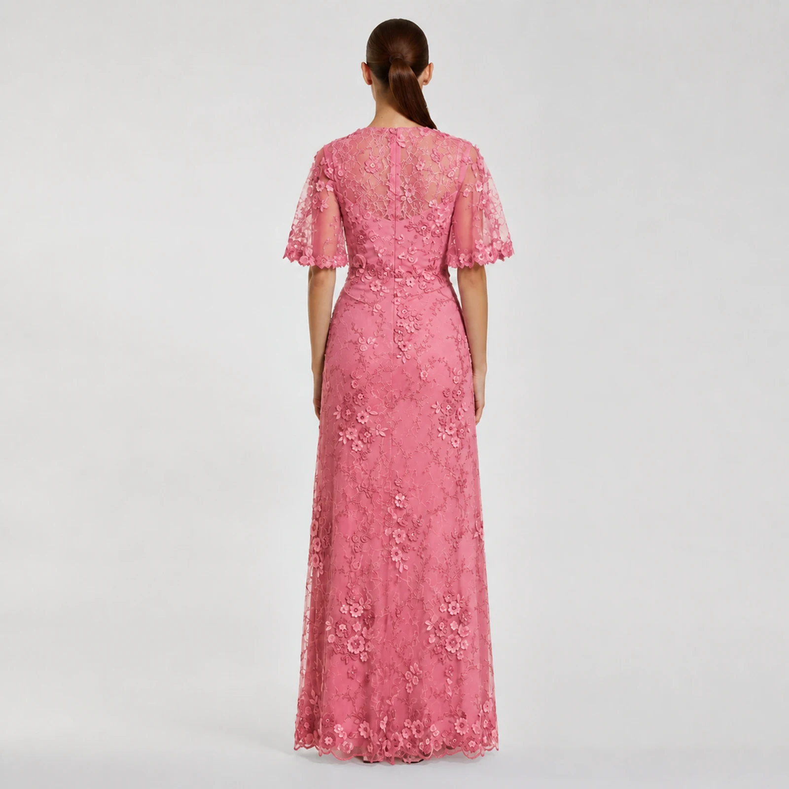 Henrietta Pink Lace Gown, view 2
