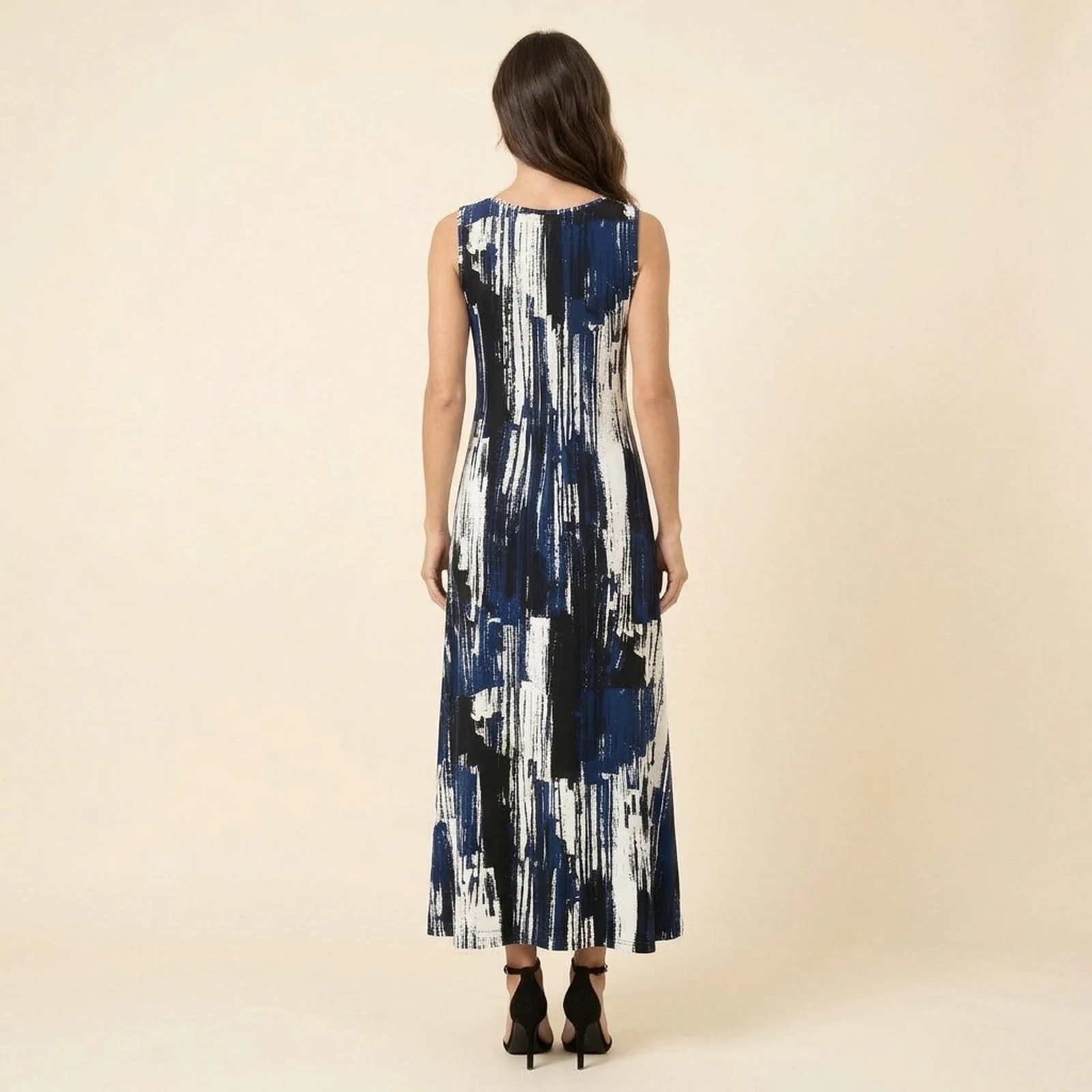 Indigo Brush Maxi Dress, view 2