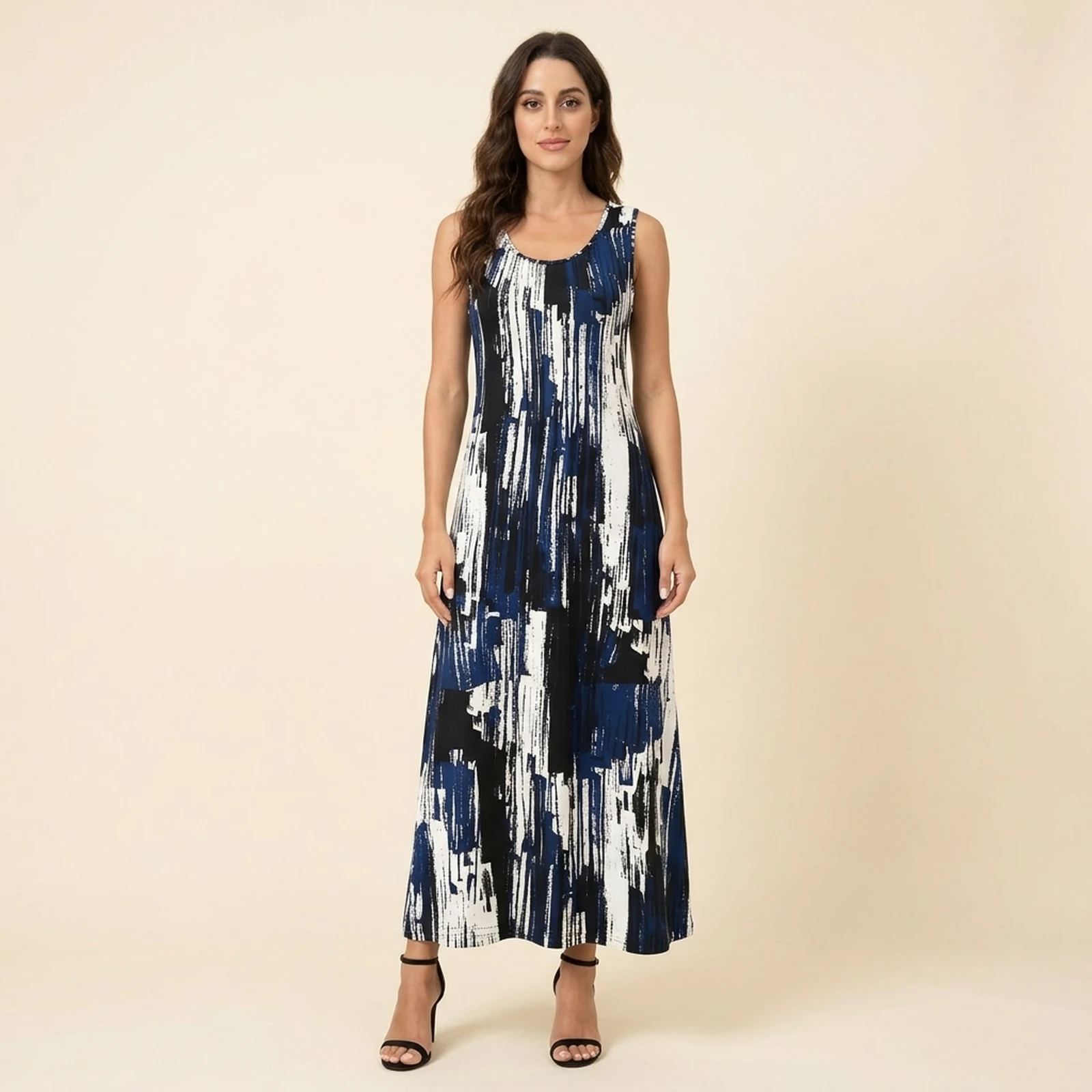 Indigo Brush Maxi Dress, view 1