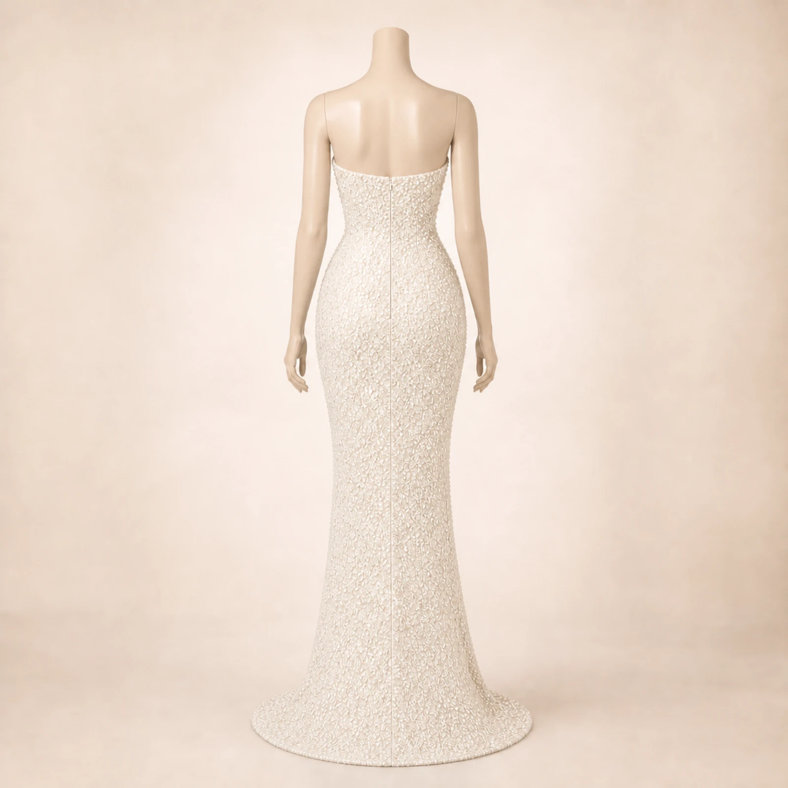 Isadora Ivory Crystal Mermaid Gown, view 2