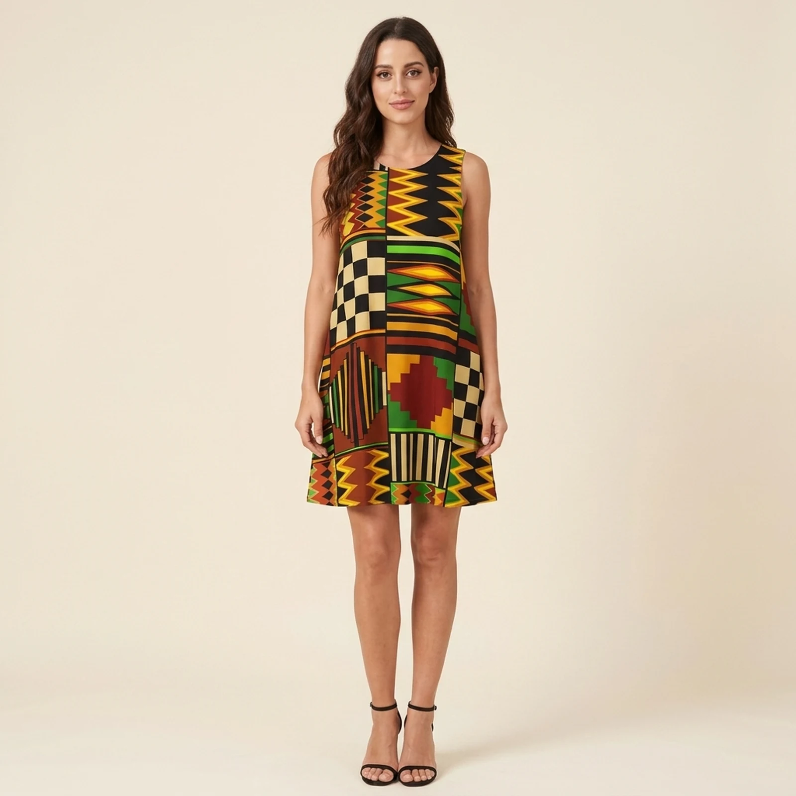 Kente Swing Dress, view 1