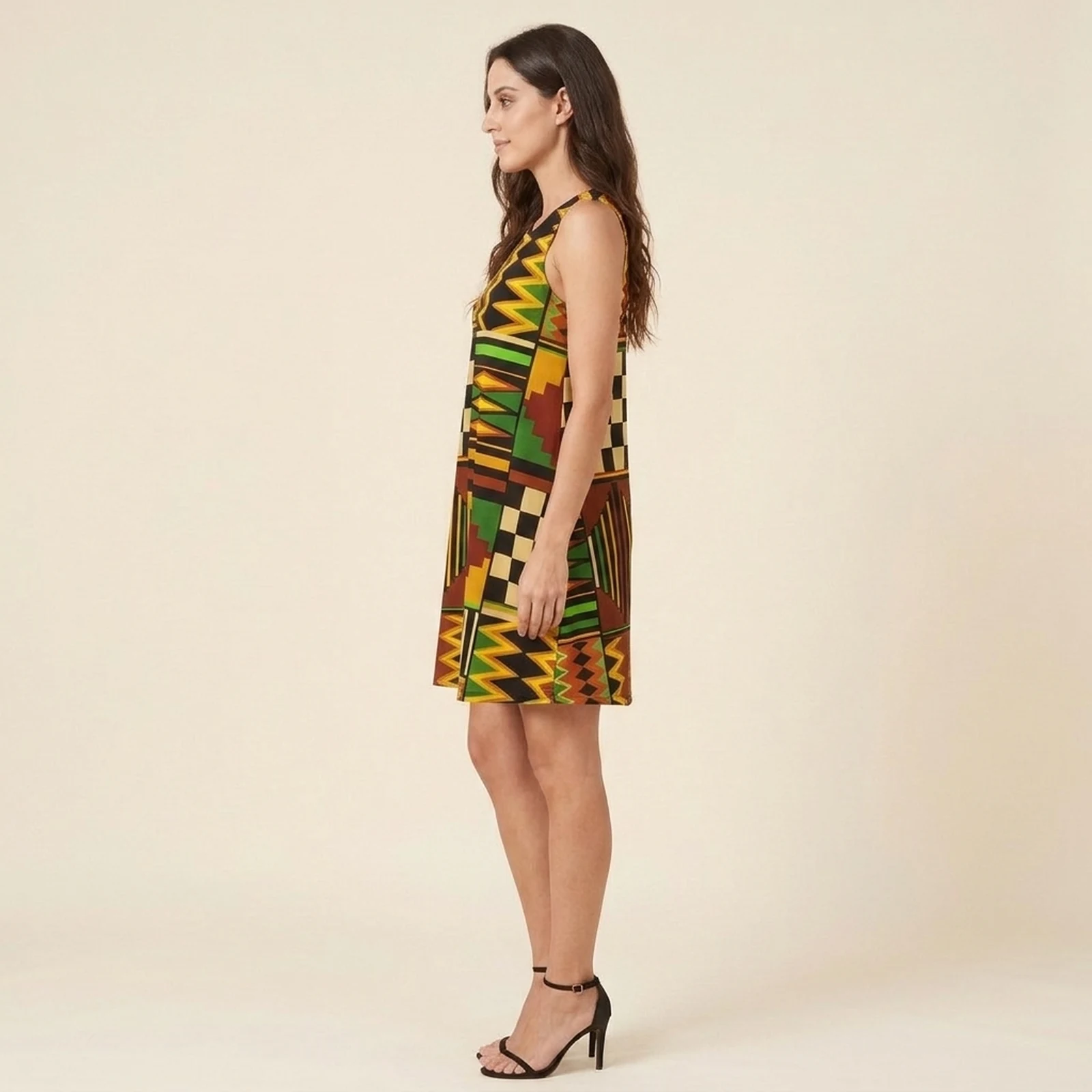 Kente Swing Dress, view 3