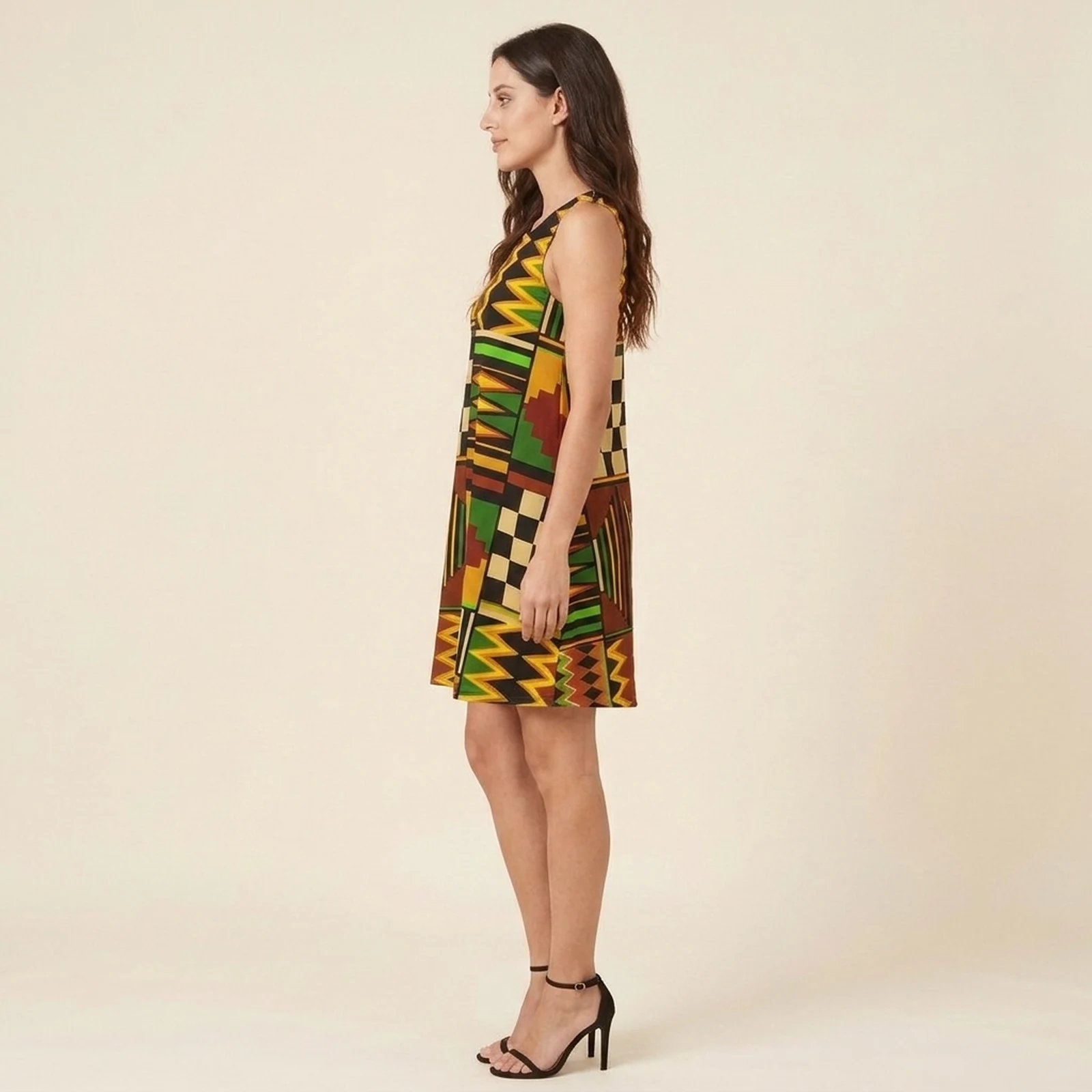Kente Swing Dress, view 4