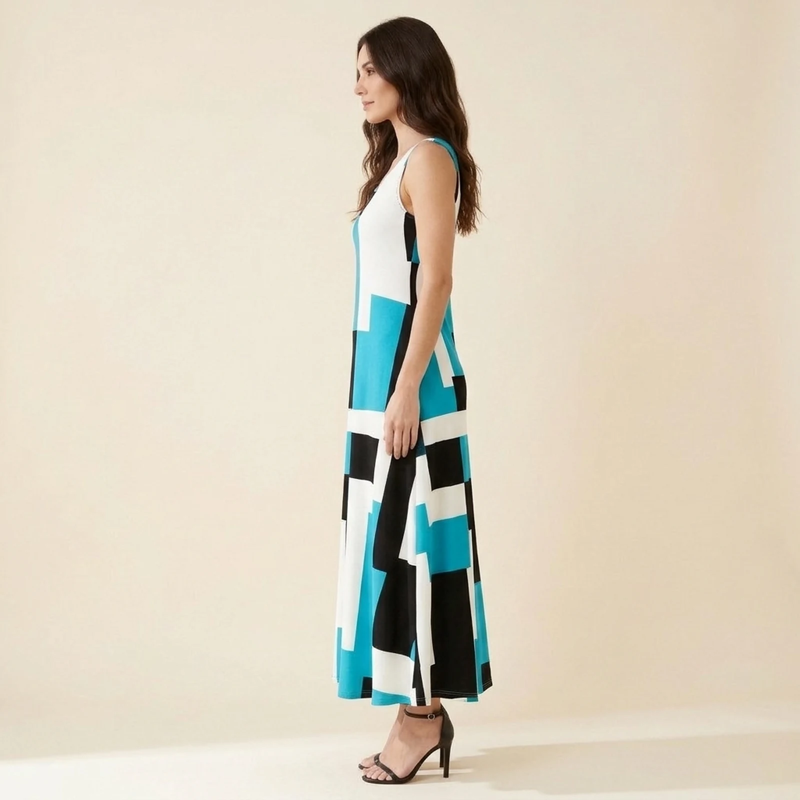 Lagoa Block Maxi Dress, view 3