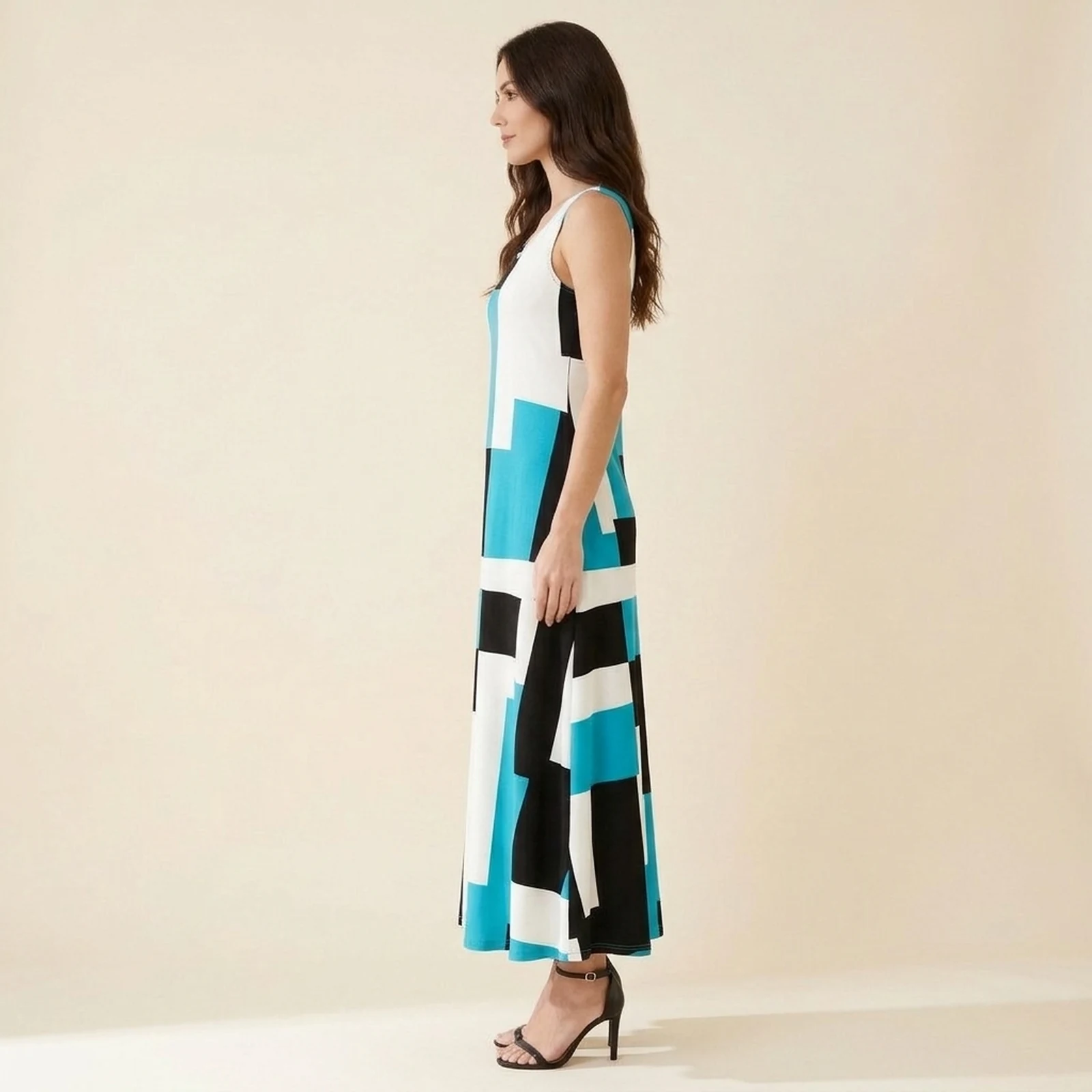 Lagoa Block Maxi Dress, view 4