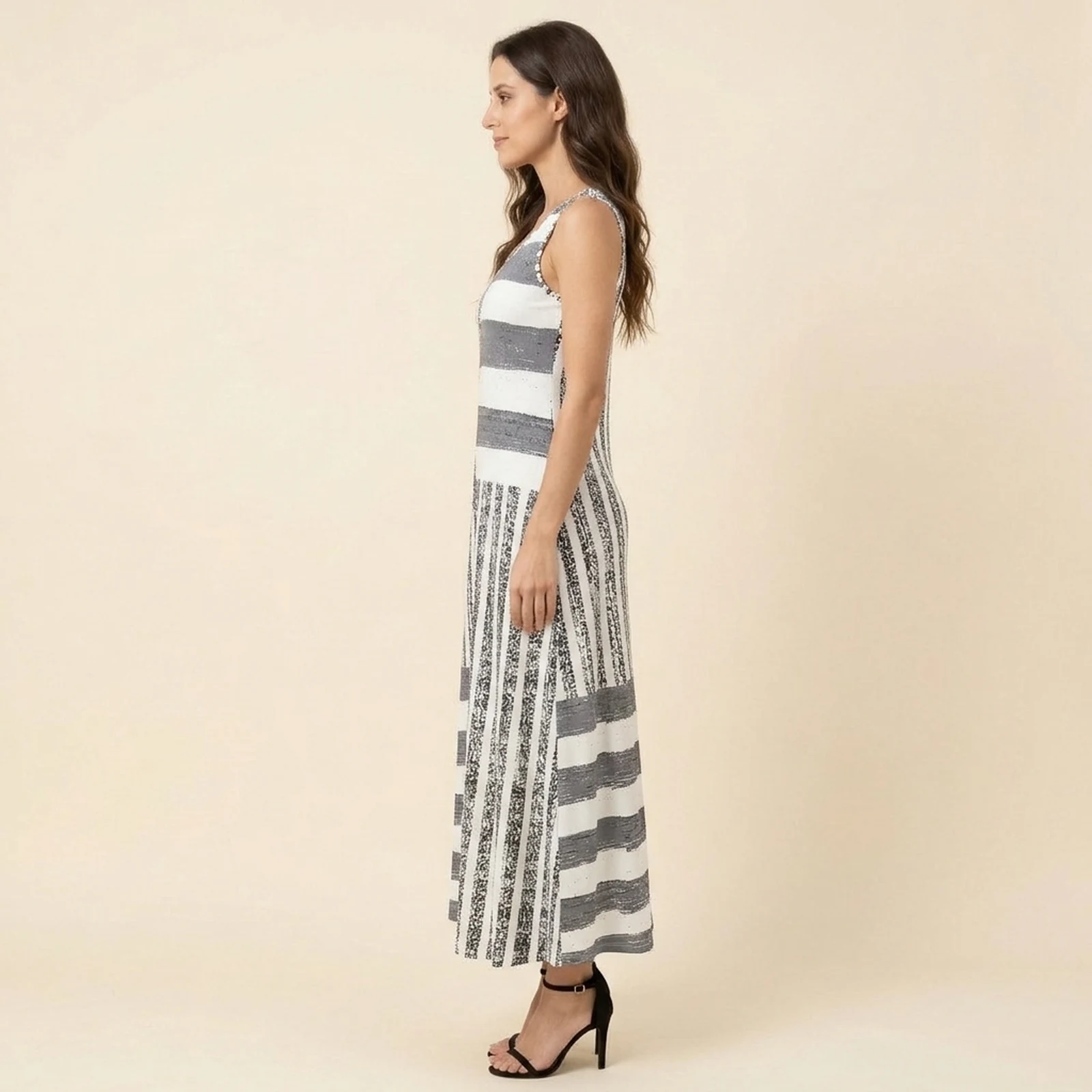 Linea Stripe Maxi Dress, view 3