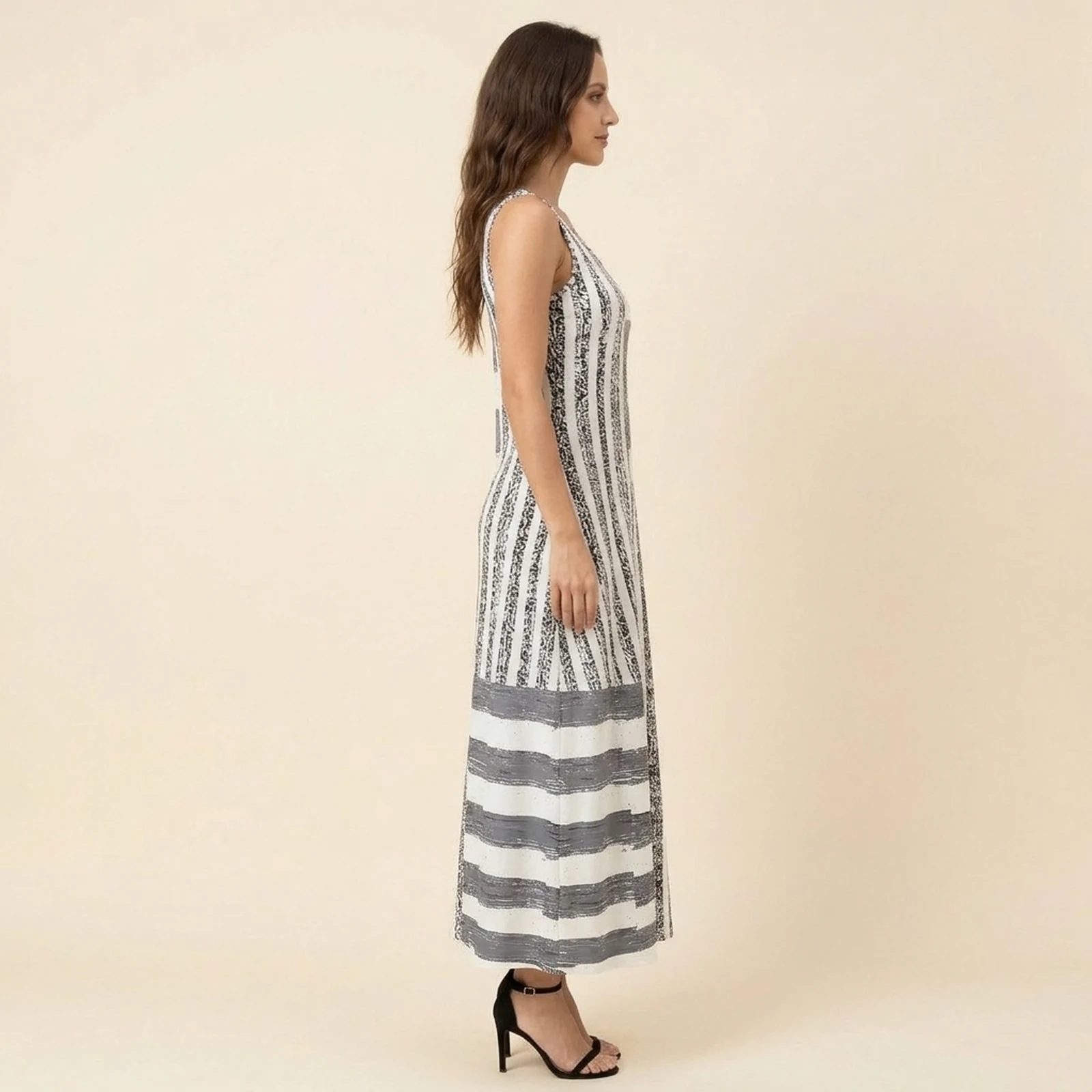 Linea Stripe Maxi Dress, view 4