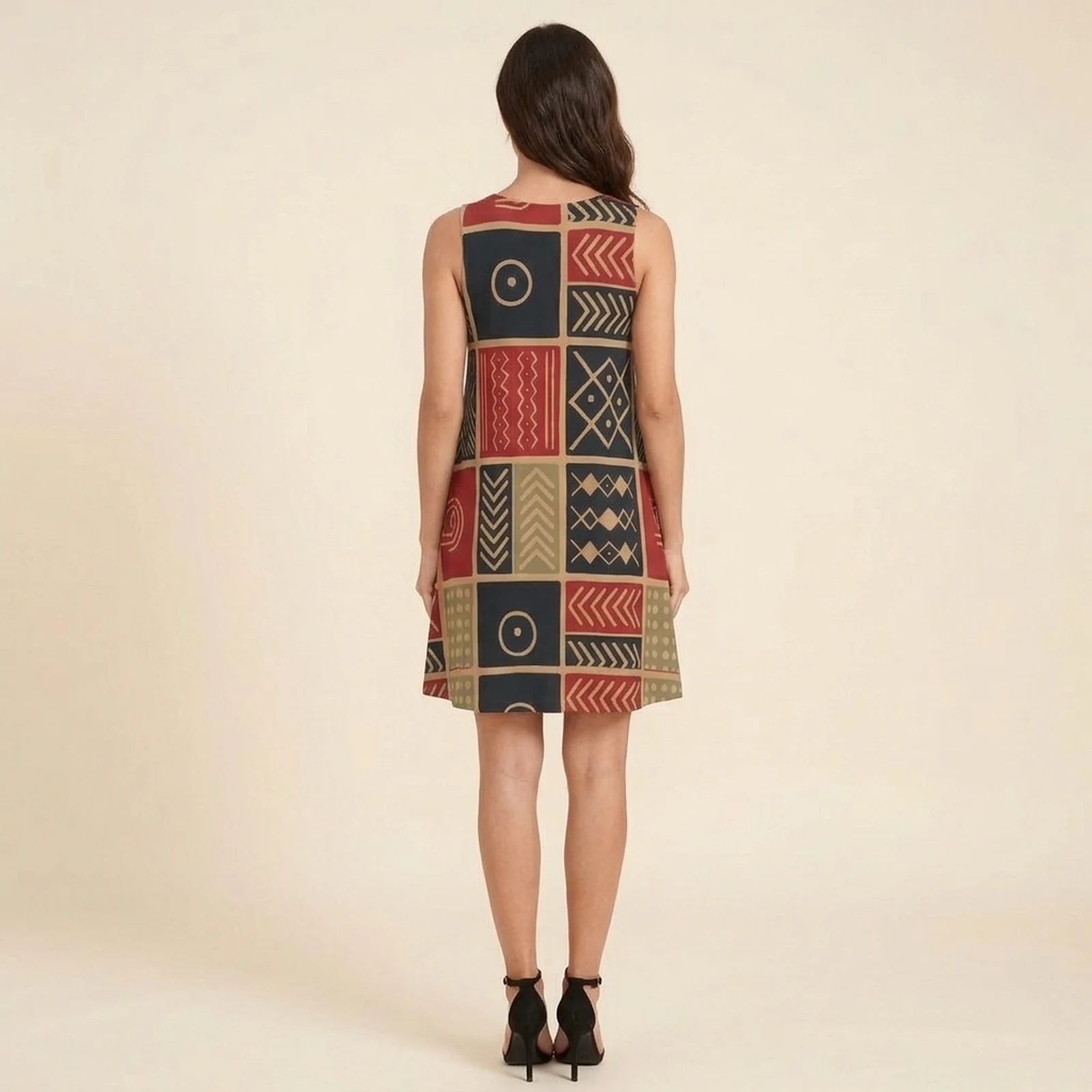 Mali Mudcloth Swing Dress, view 2