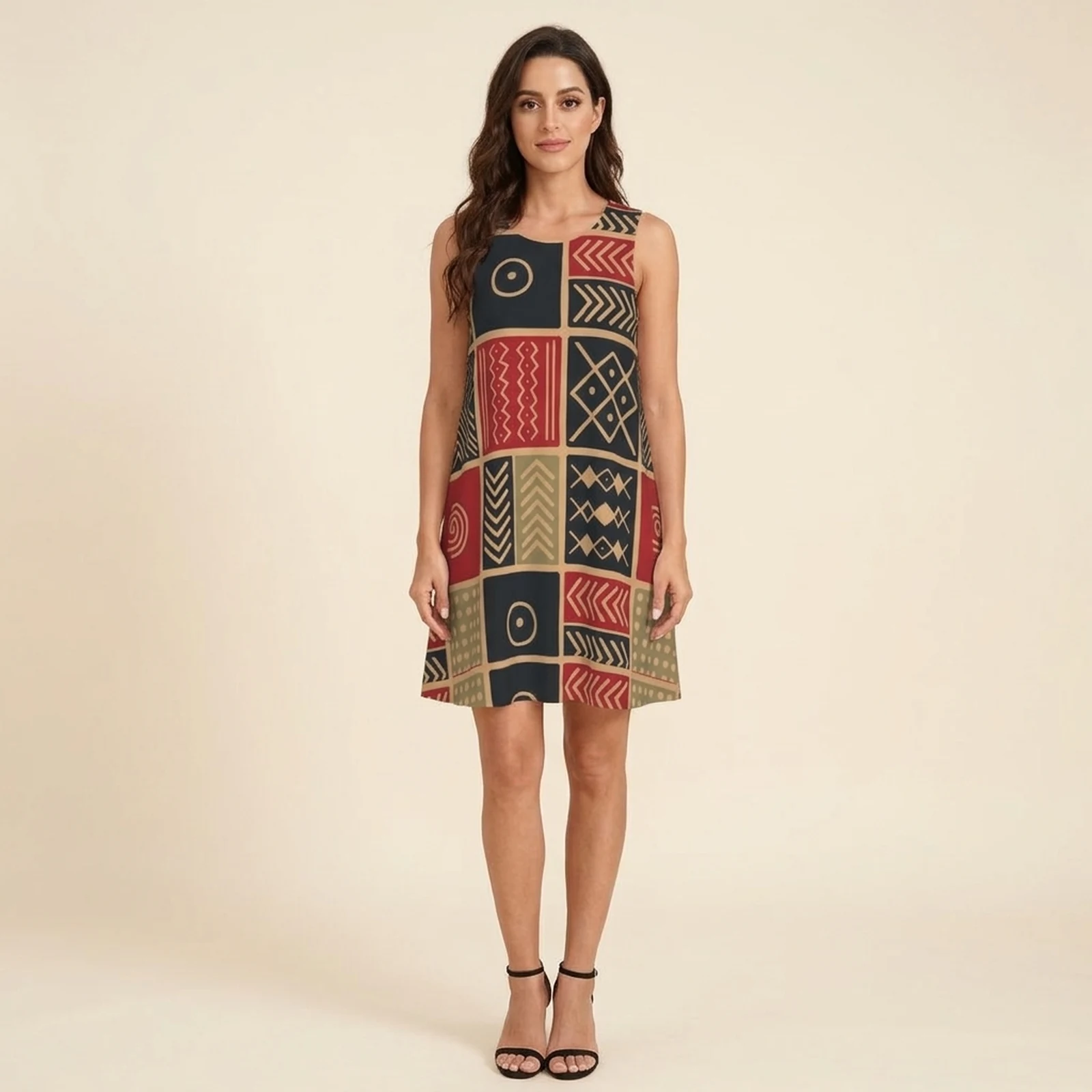 Mali Mudcloth Swing Dress, view 1