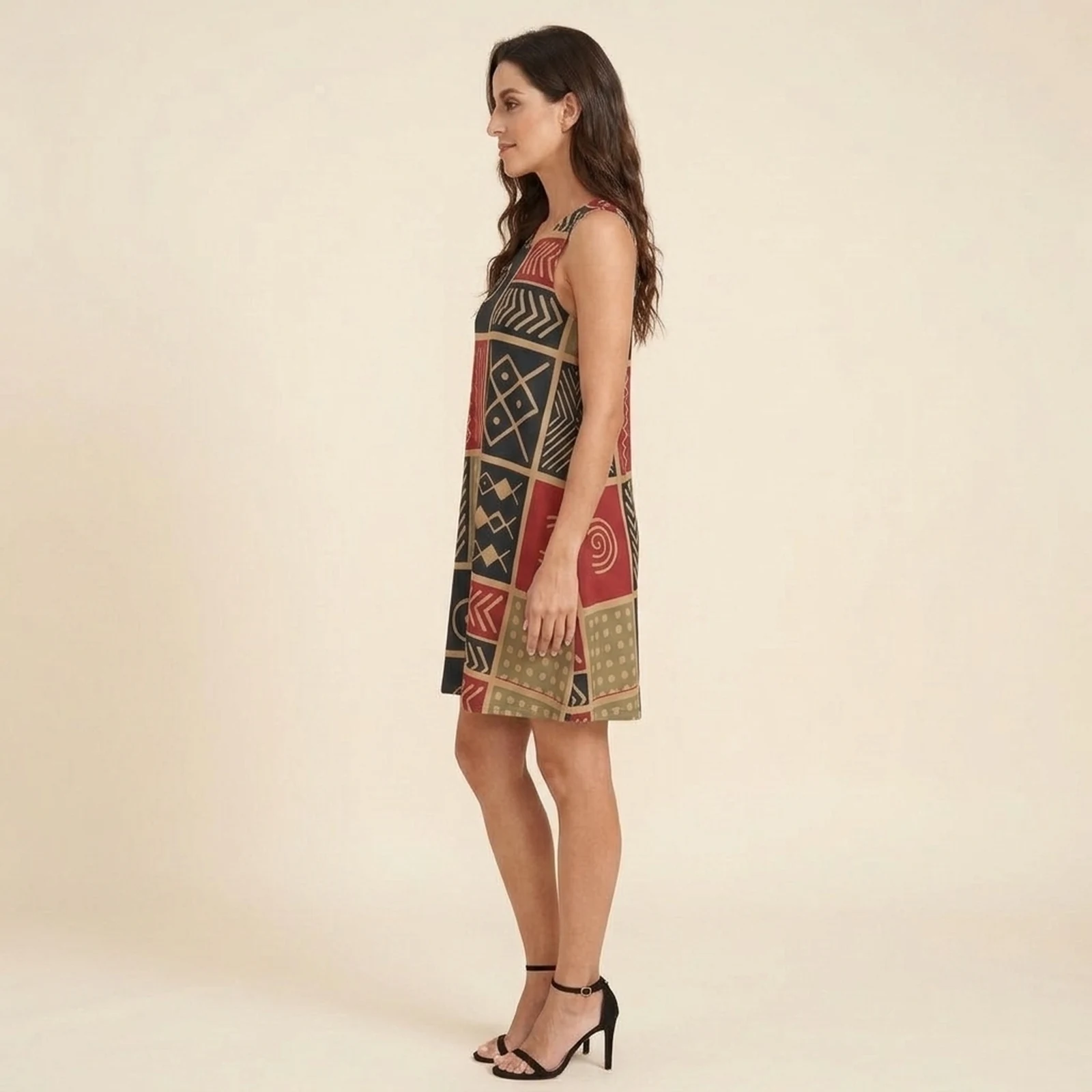 Mali Mudcloth Swing Dress, view 4