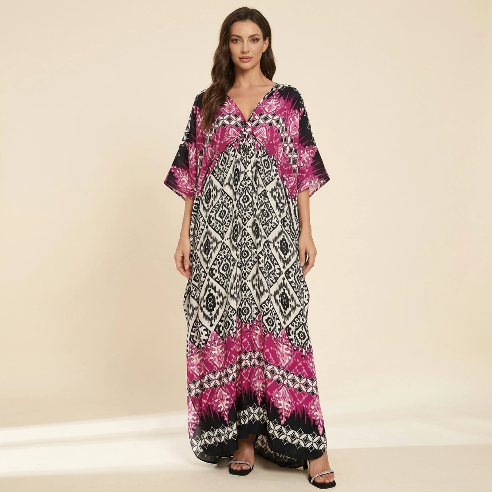 Mosaica Geometric Maxi Kaftan, view 1