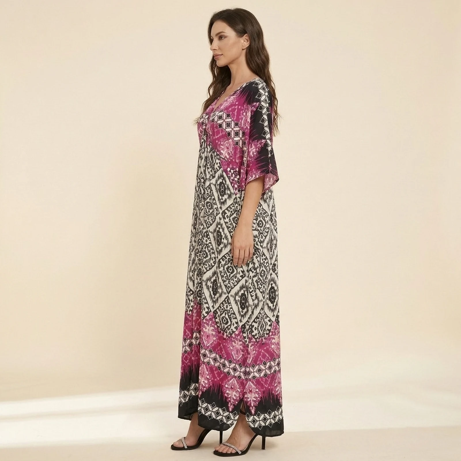Mosaica Geometric Maxi Kaftan, view 4