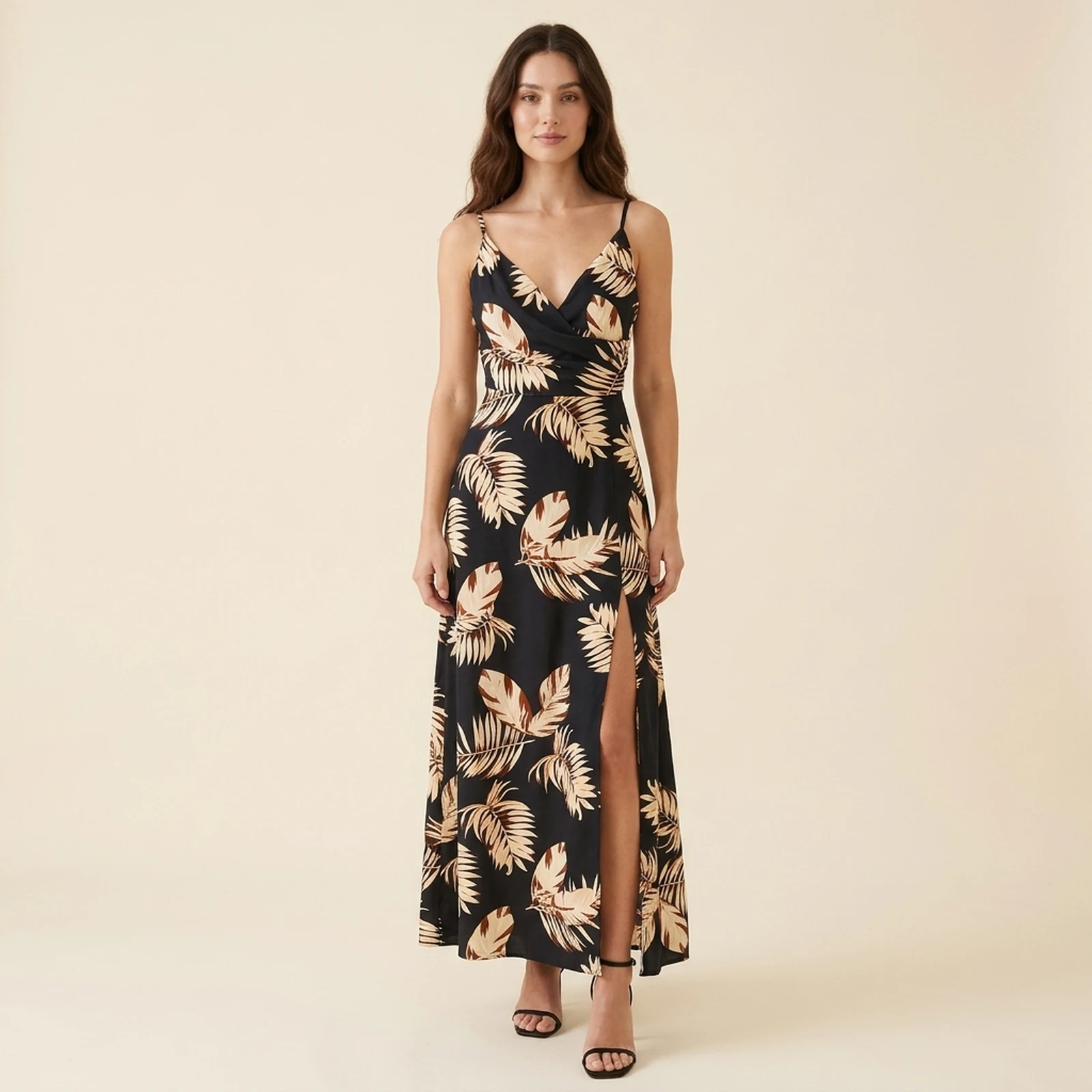 Palmira Satin Maxi Dress, view 1