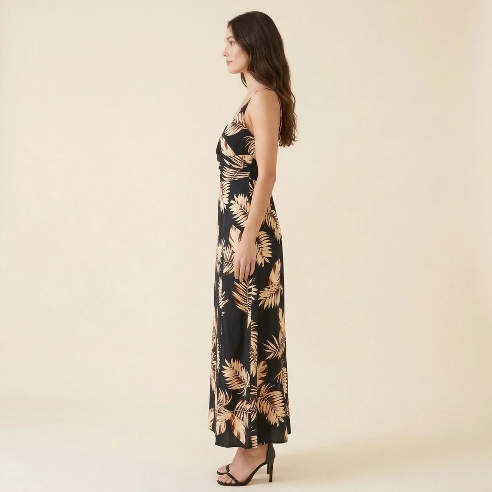 Palmira Satin Maxi Dress, view 4