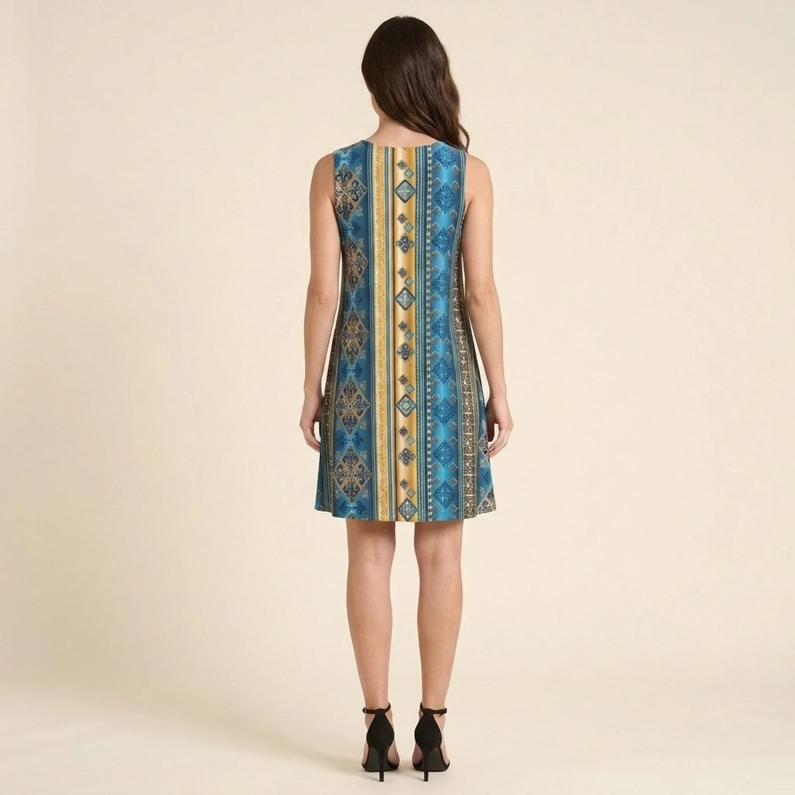 Rio Stripe Swing Dress, view 2