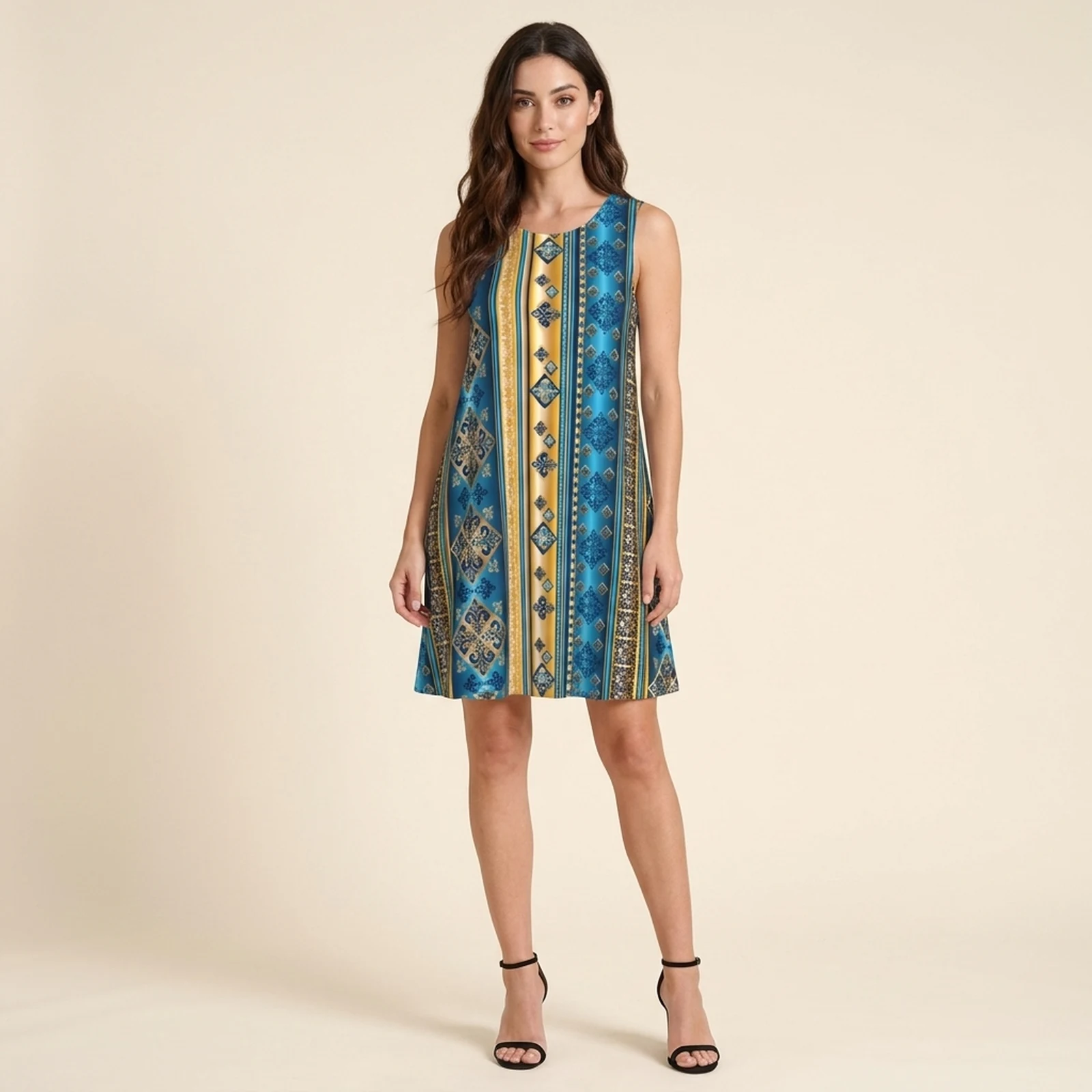 Rio Stripe Swing Dress, view 1
