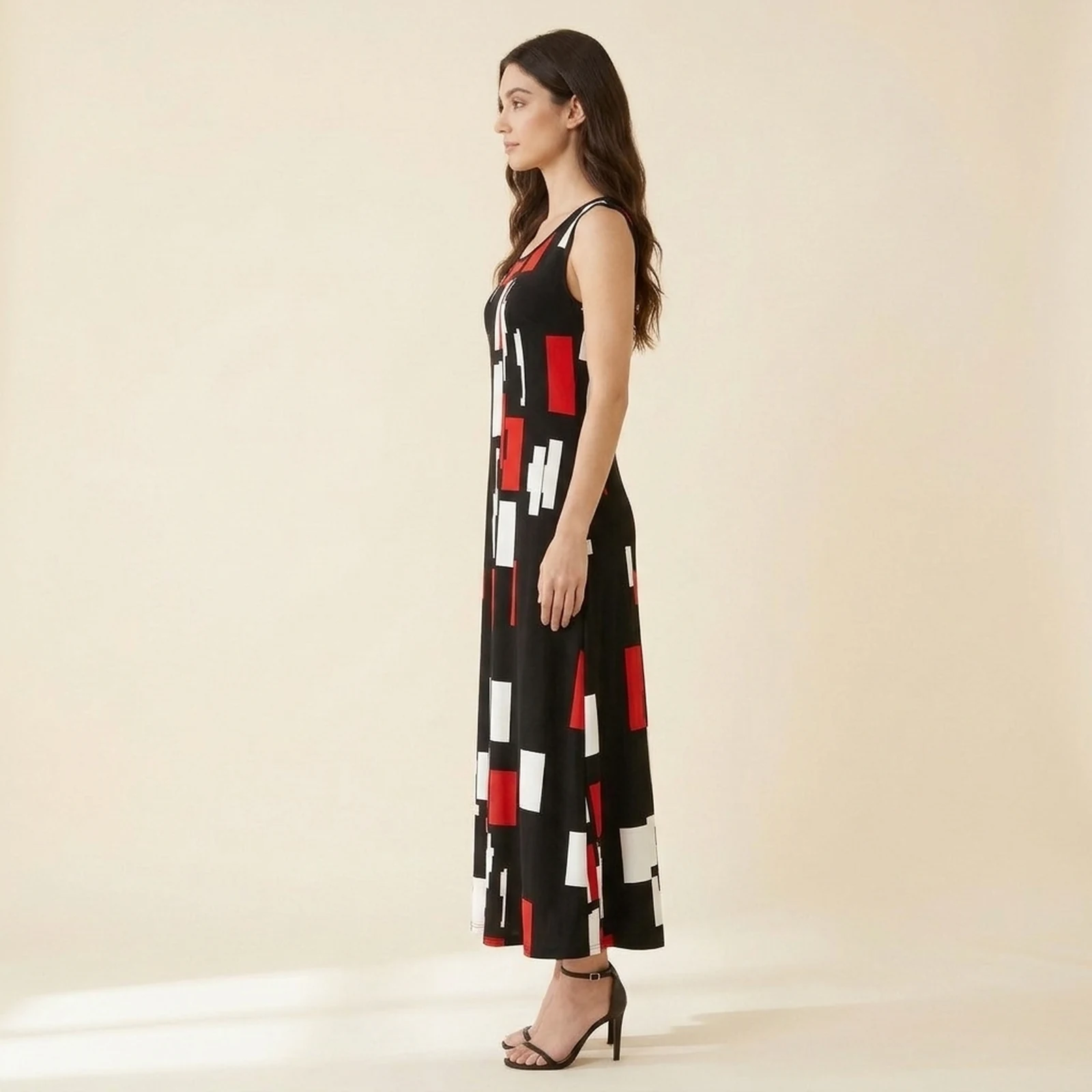 Rubra Block Maxi Dress, view 3