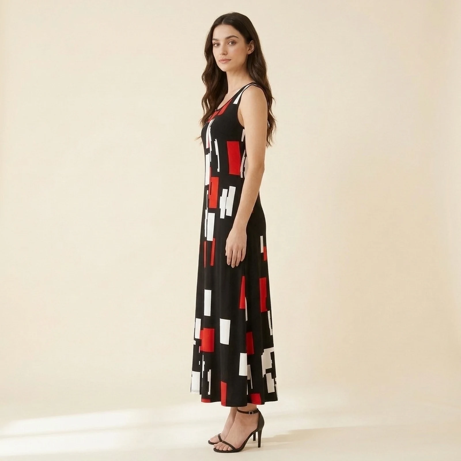 Rubra Block Maxi Dress, view 4