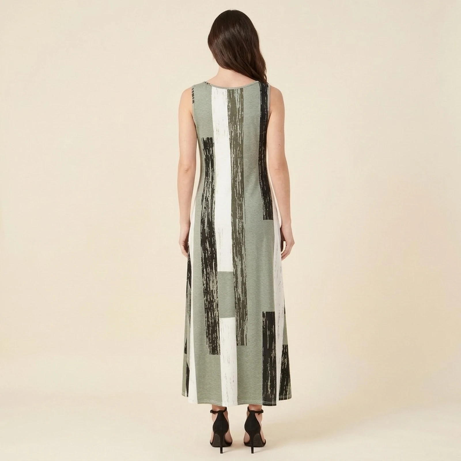 Sage Block Maxi Dress, view 2