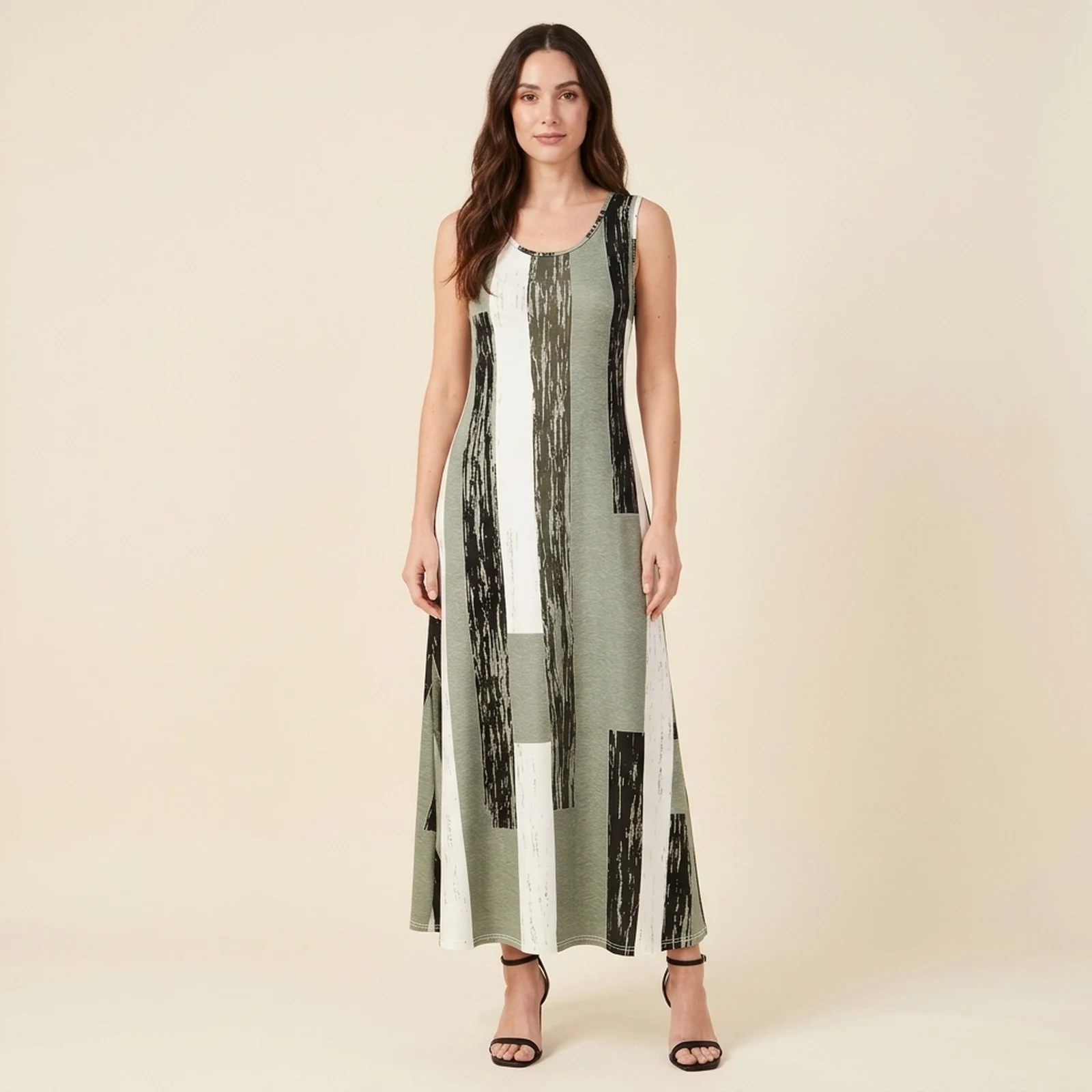 Sage Block Maxi Dress, view 1