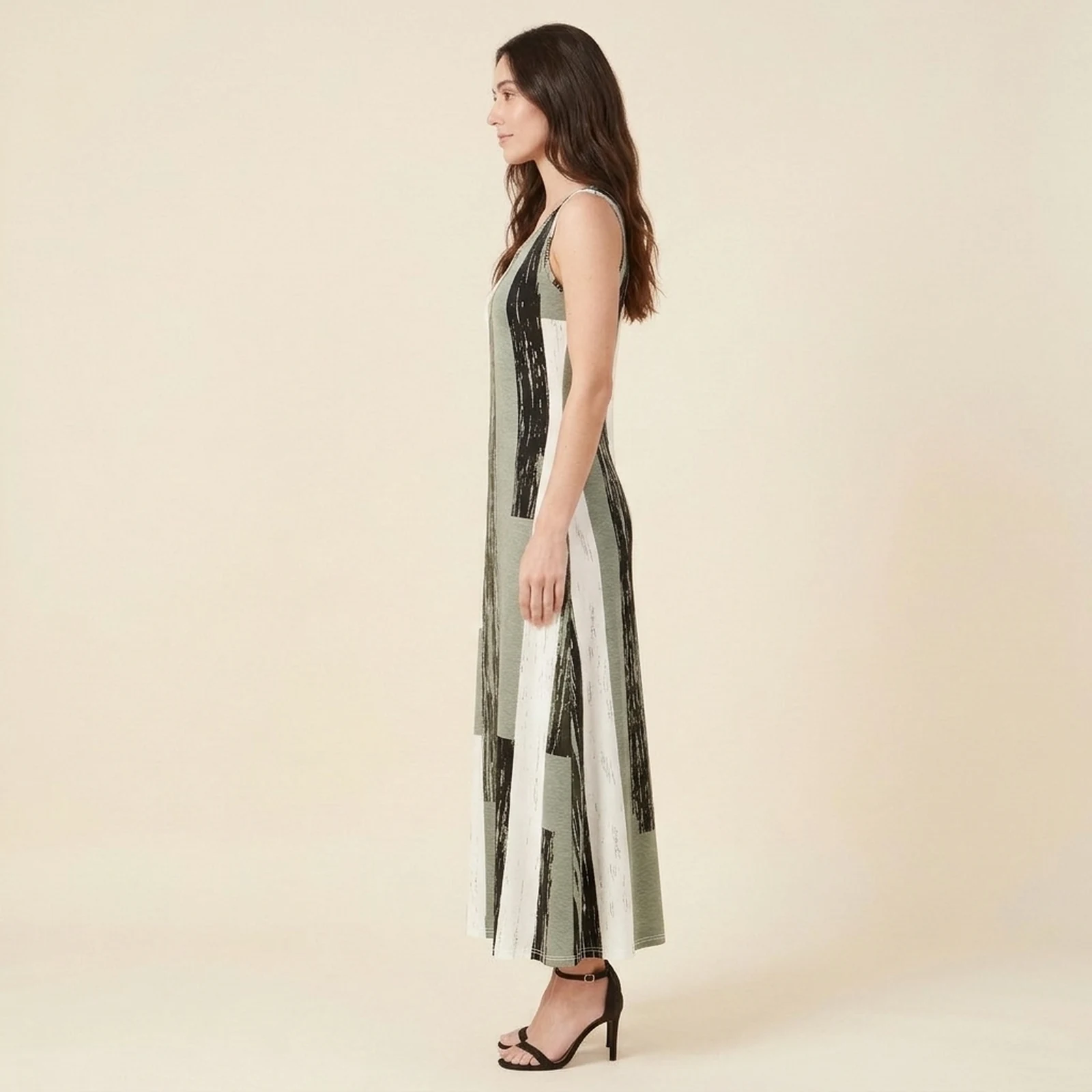 Sage Block Maxi Dress, view 4
