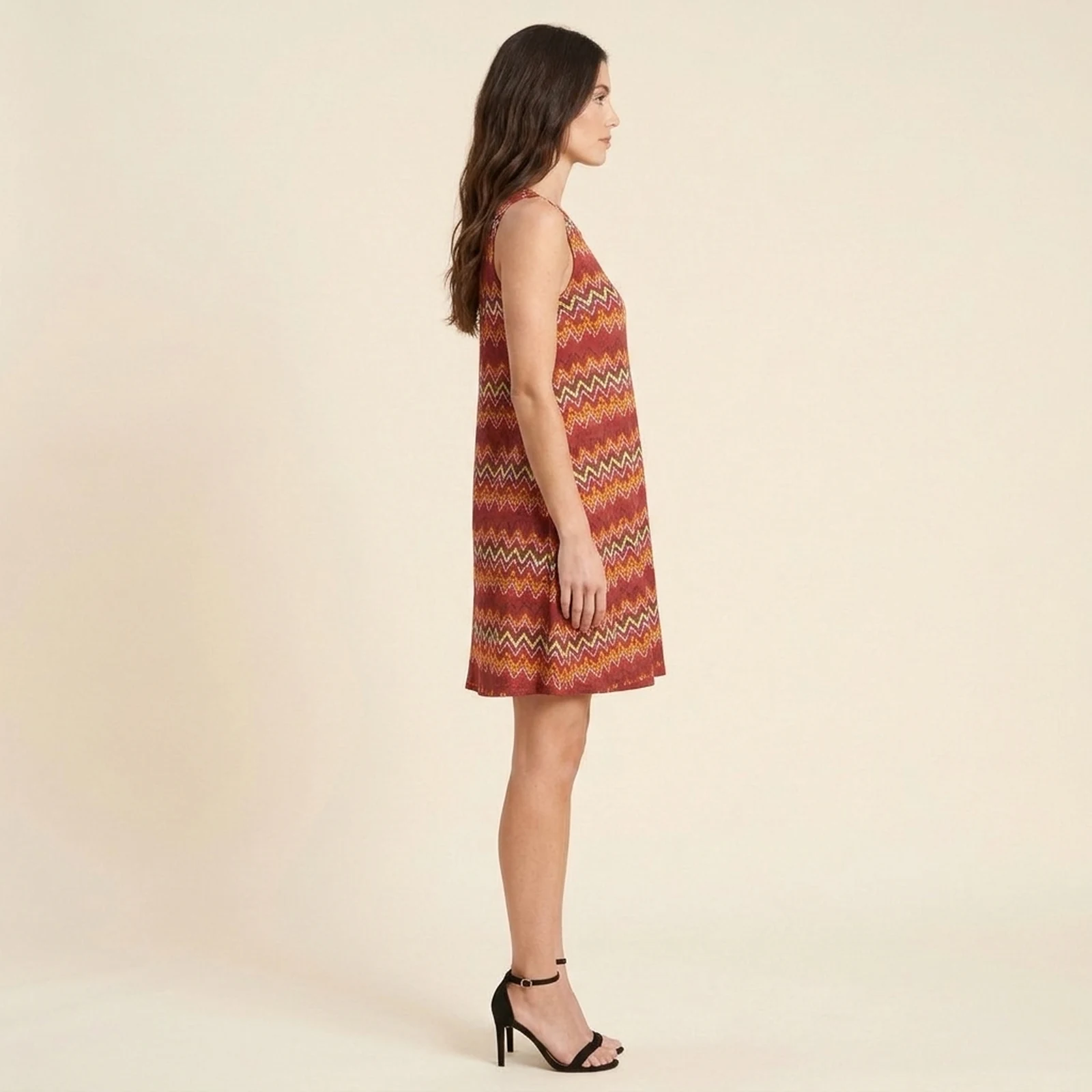 Sienna Chevron Swing Dress, view 3