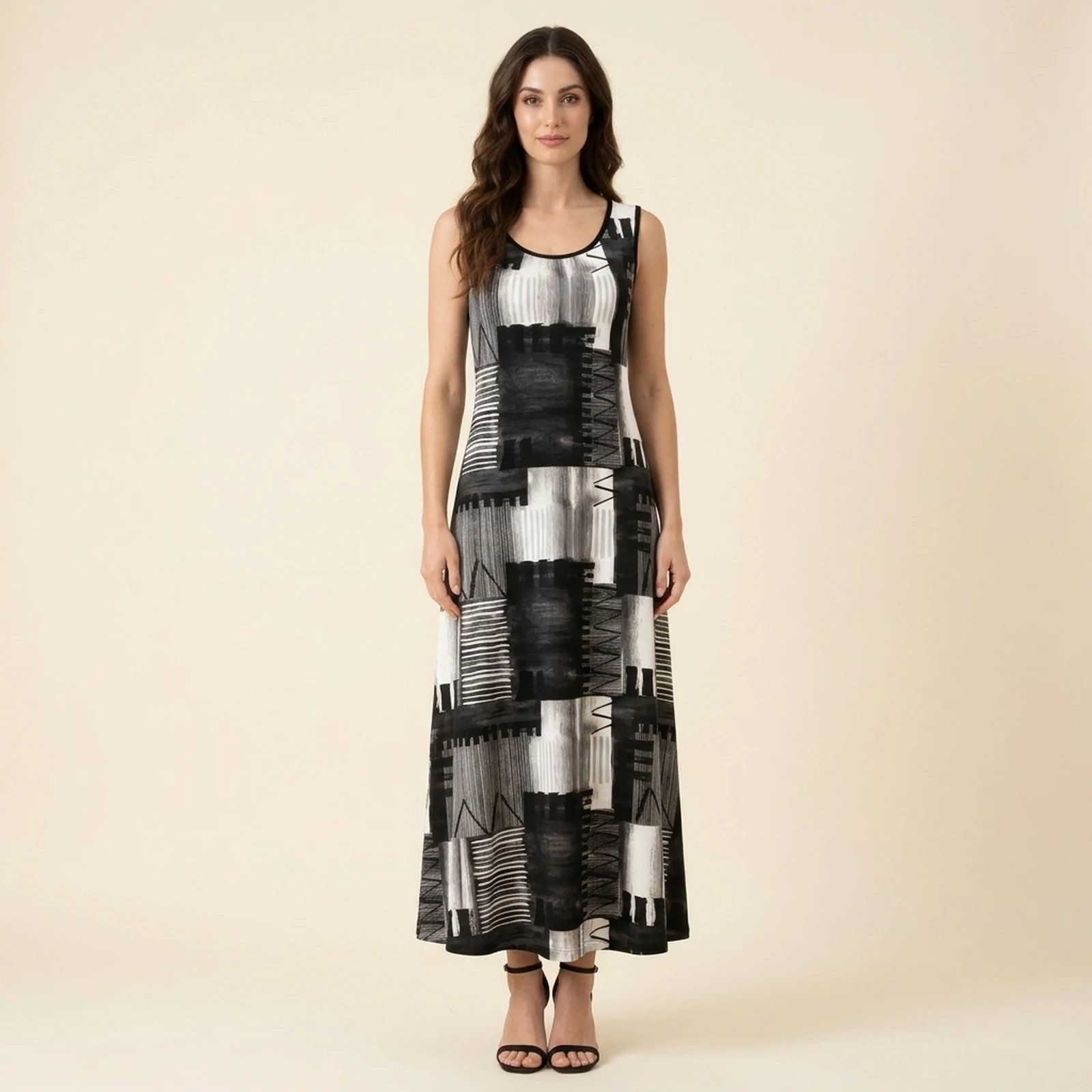 Slate Block Maxi Dress, view 1