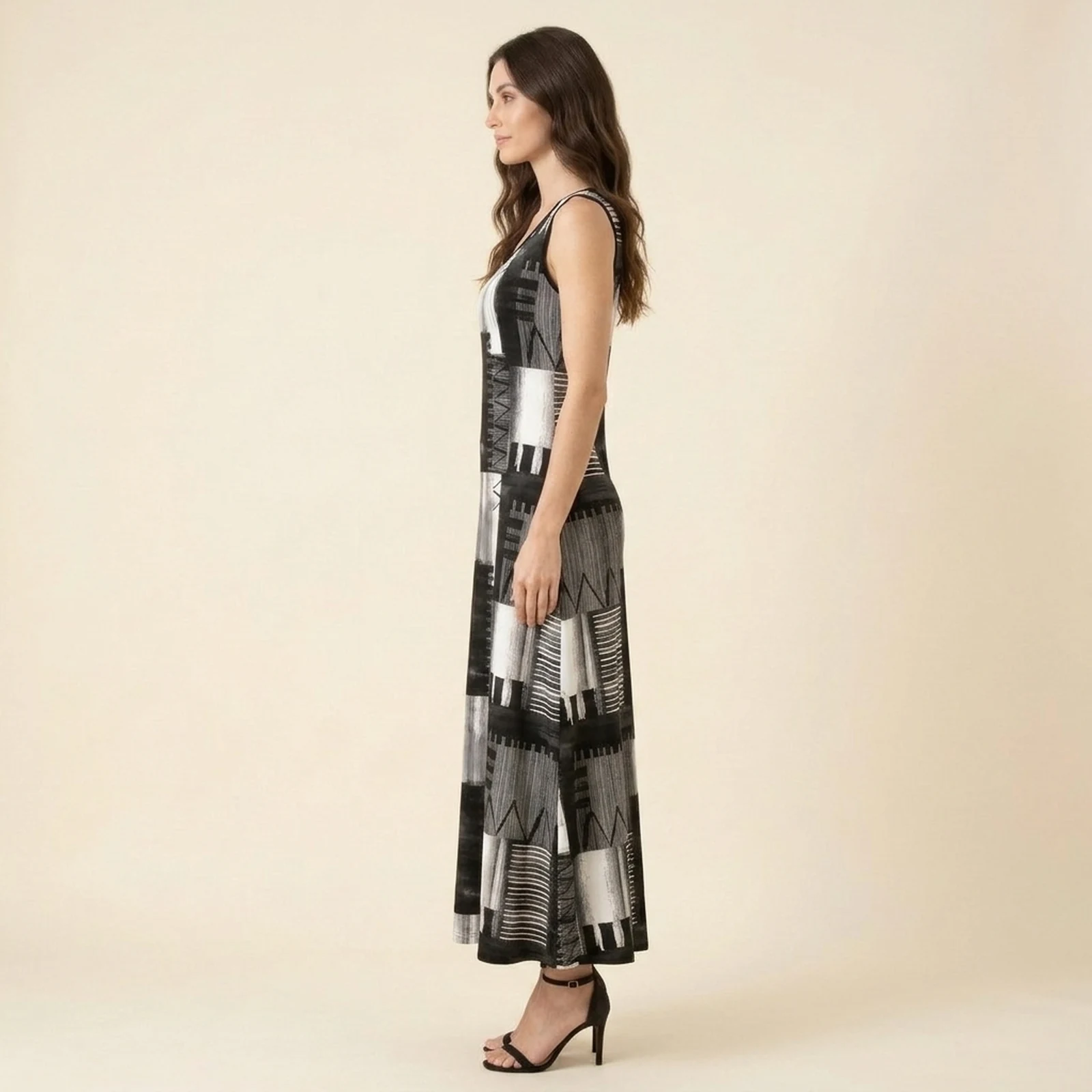 Slate Block Maxi Dress, view 3