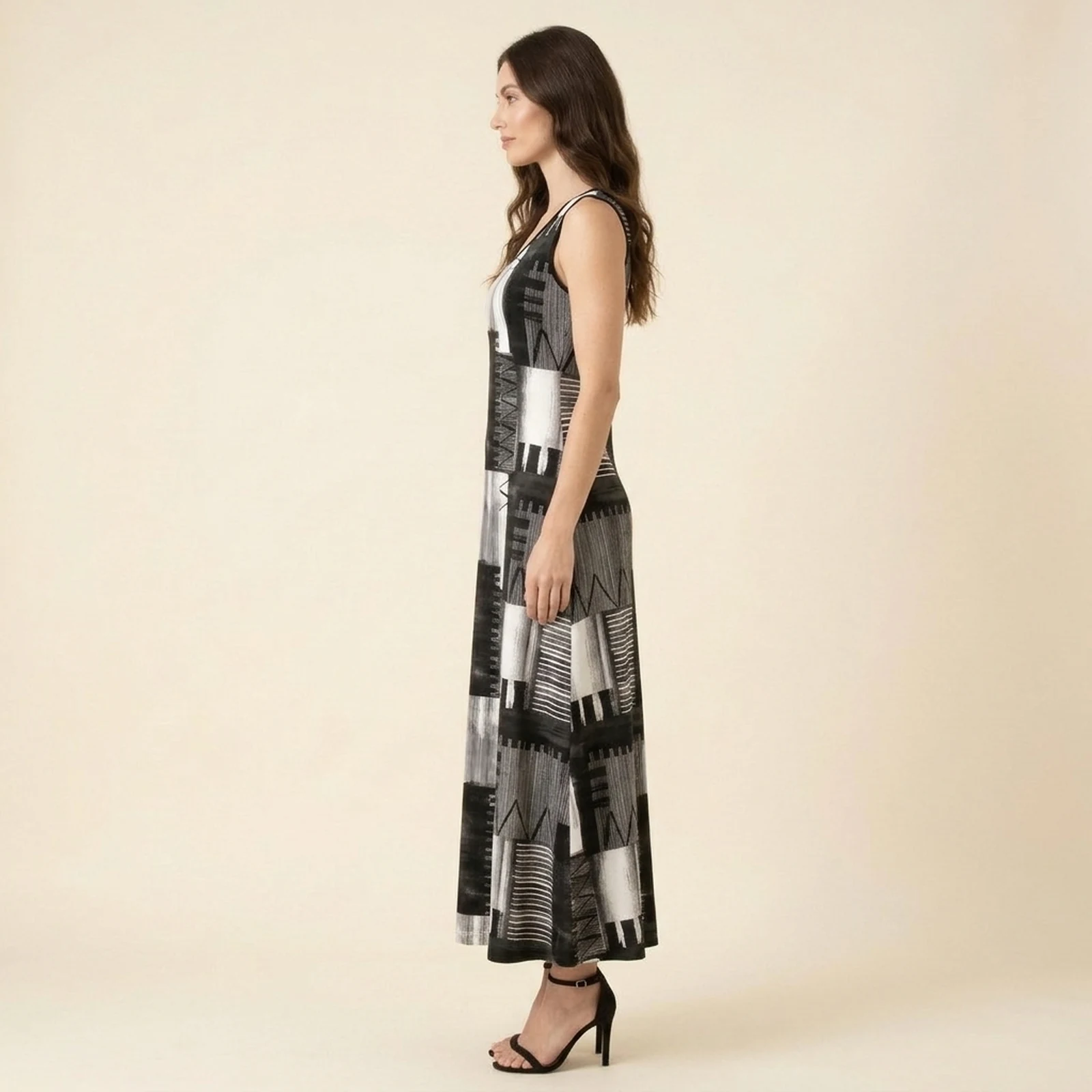 Slate Block Maxi Dress, view 4