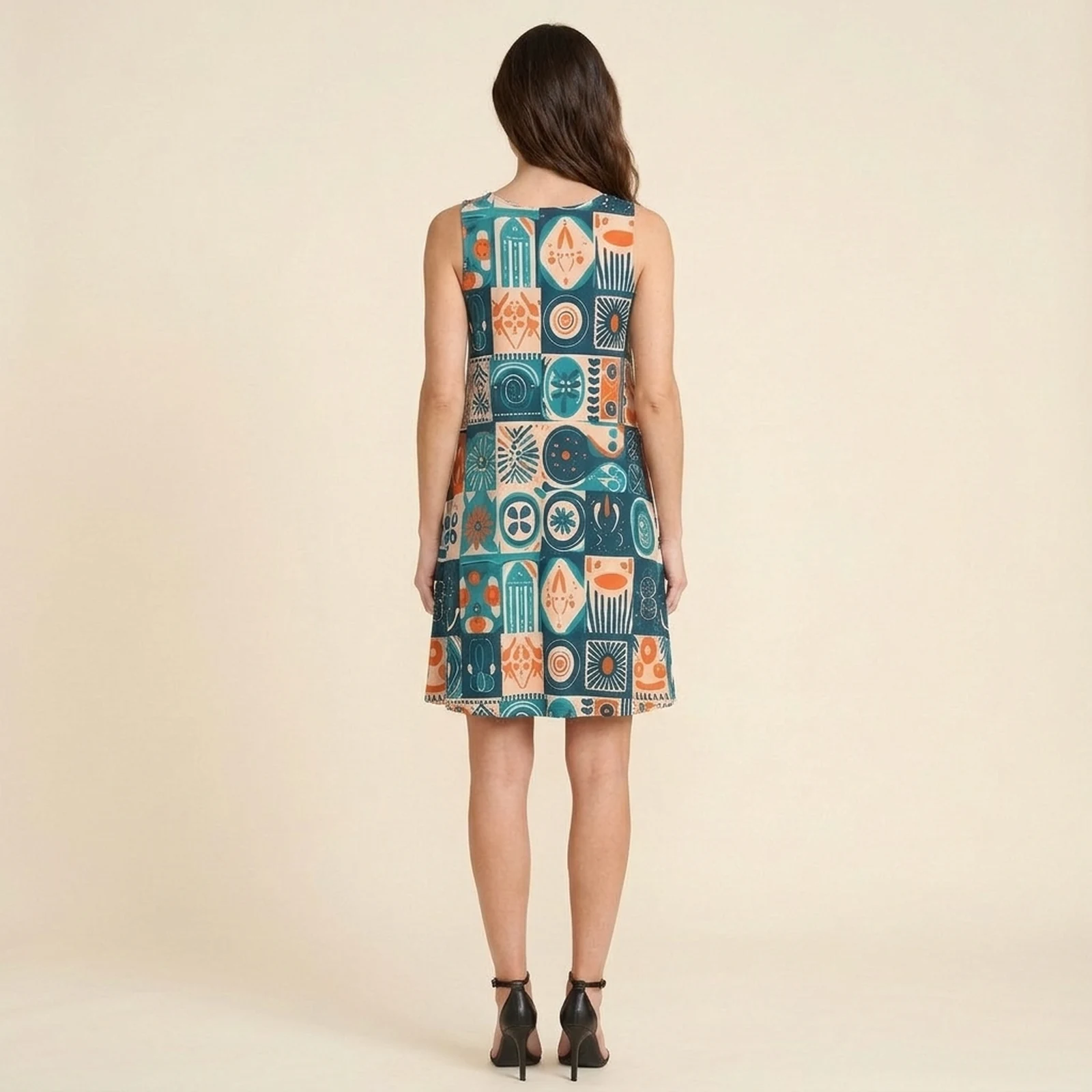 Tide Mosaic Swing Dress, view 2