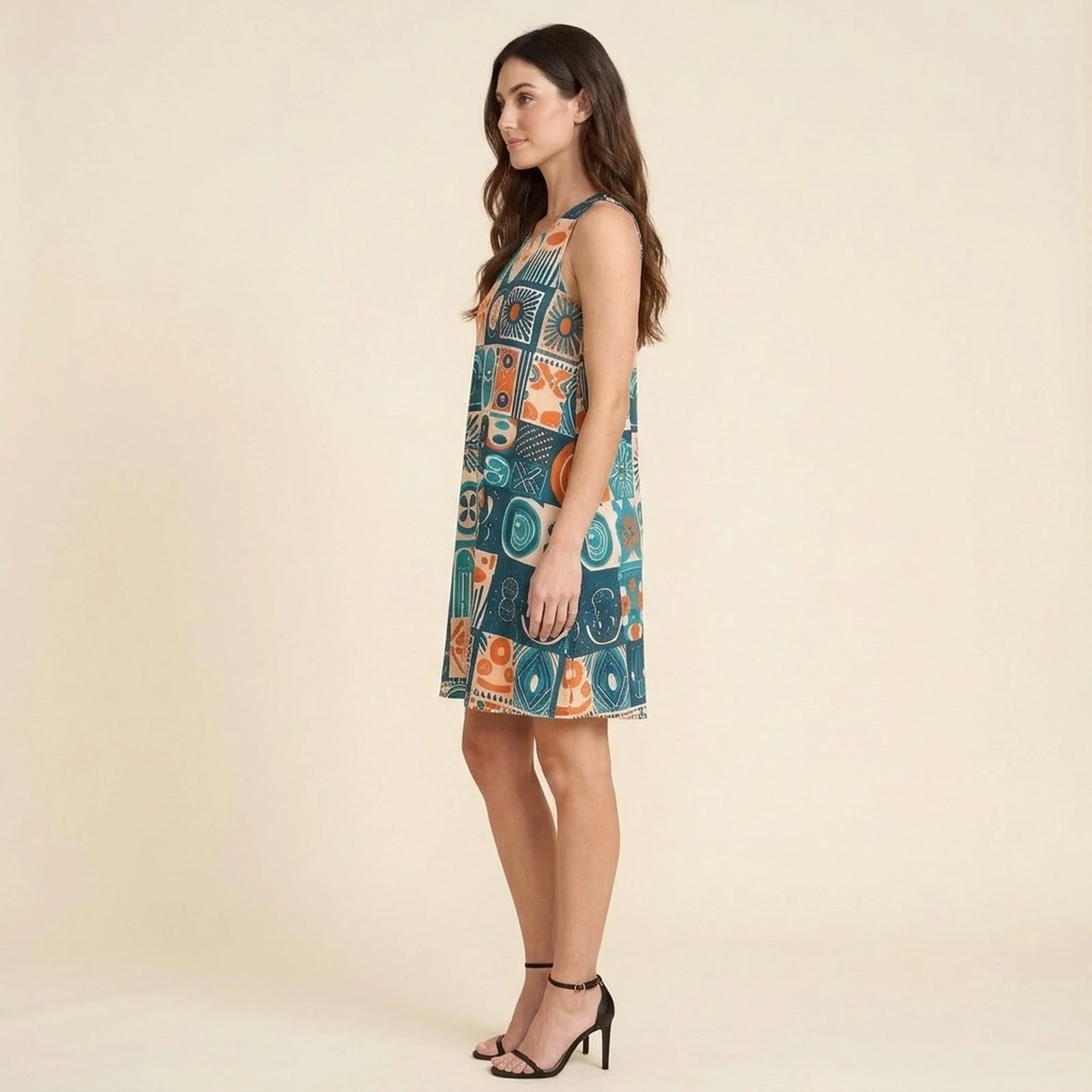 Tide Mosaic Swing Dress, view 4